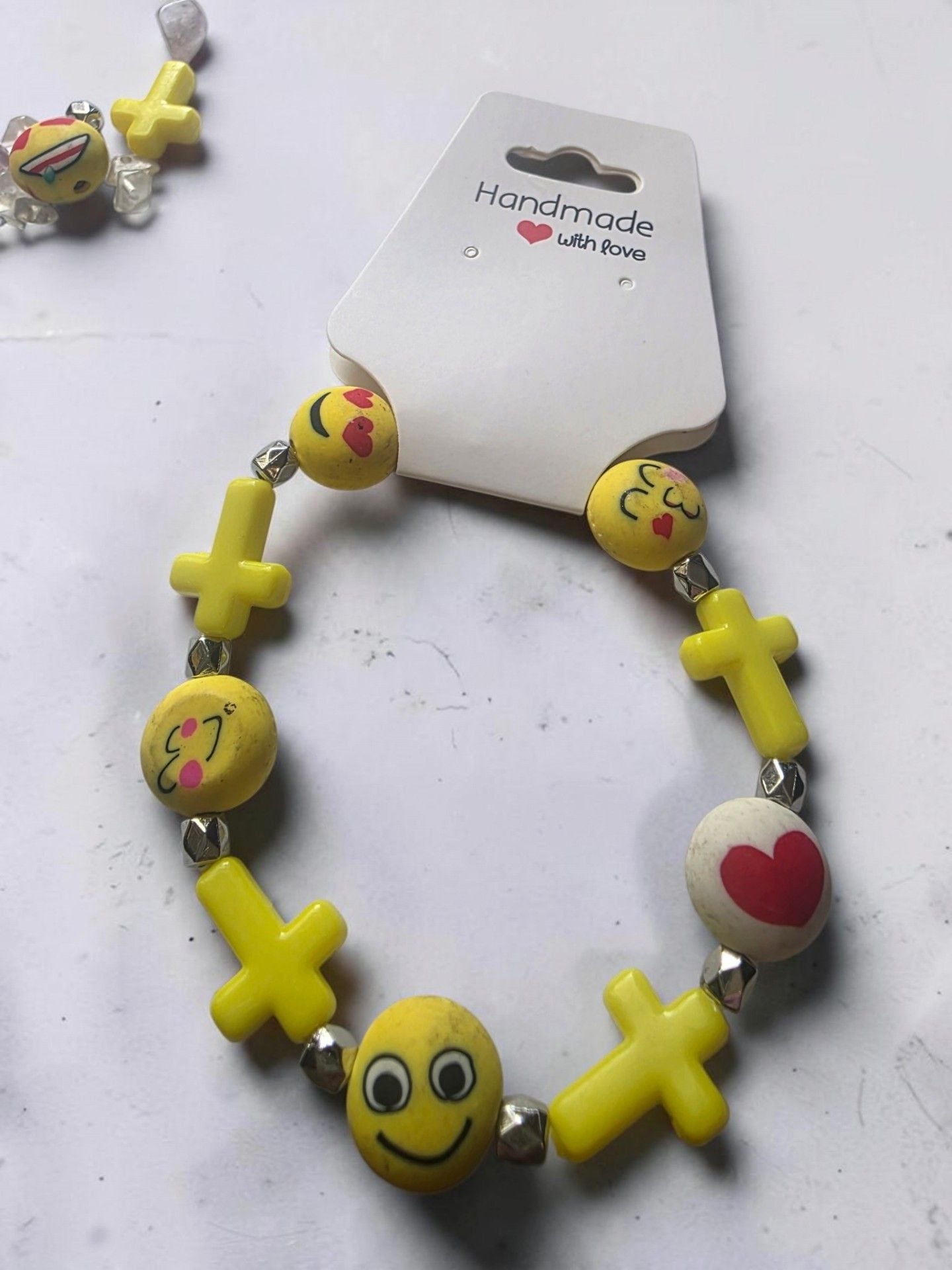 Emoji Cross Beaded Bracelet 1