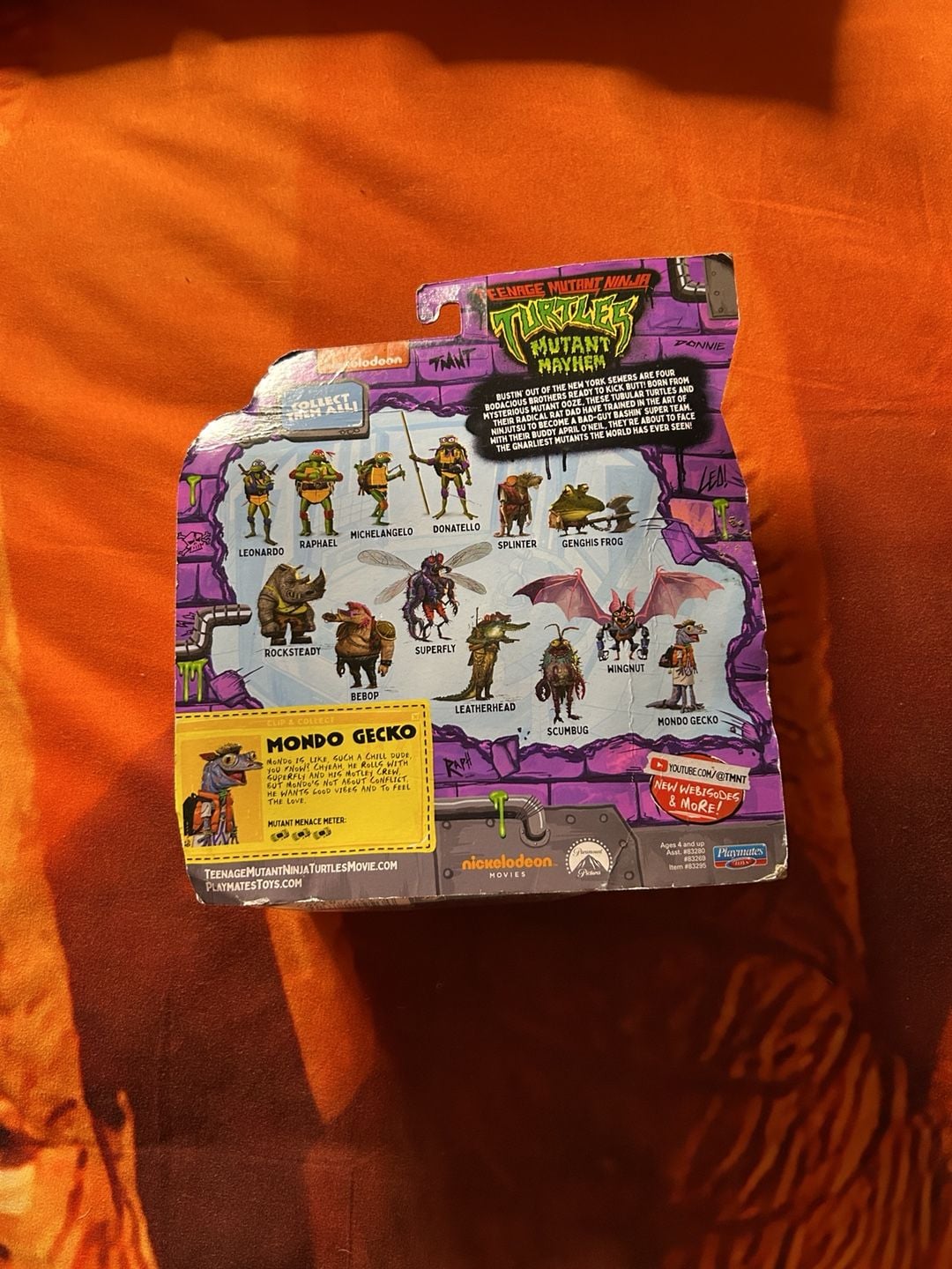 Playmates TMNT Mutant Mayhem Mondo Gecko Action Figure New 3