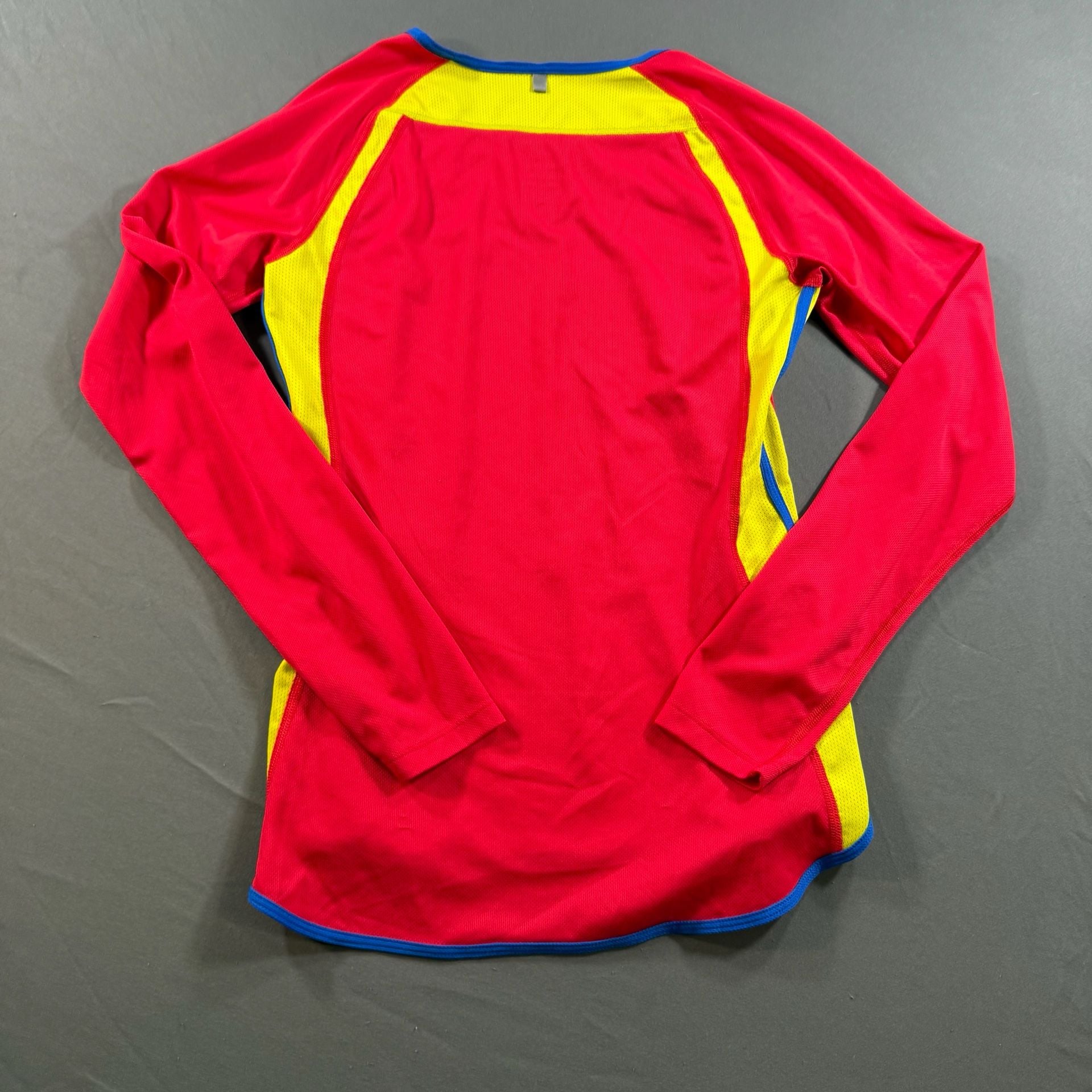 Nike Dri-FIT Women's Small Pink Yellow Blue Long Sleeve Running Athletic Shirt 7