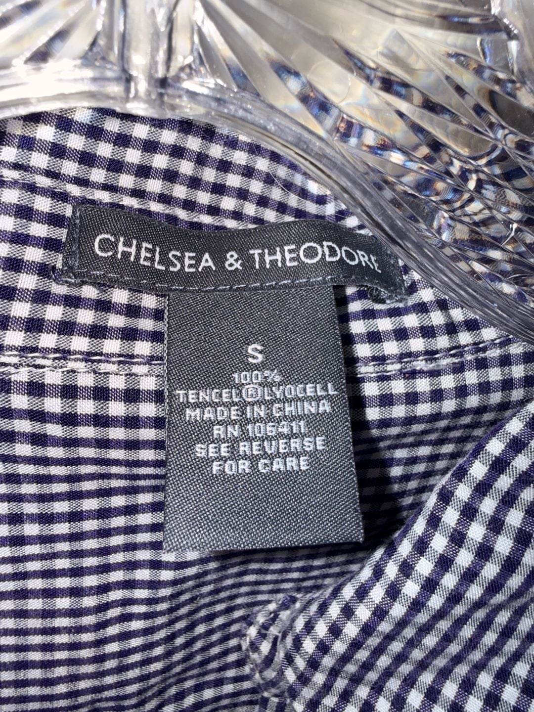 Chelsea & Theodore Floral Embroidered Gingham Tunic Shirt 3