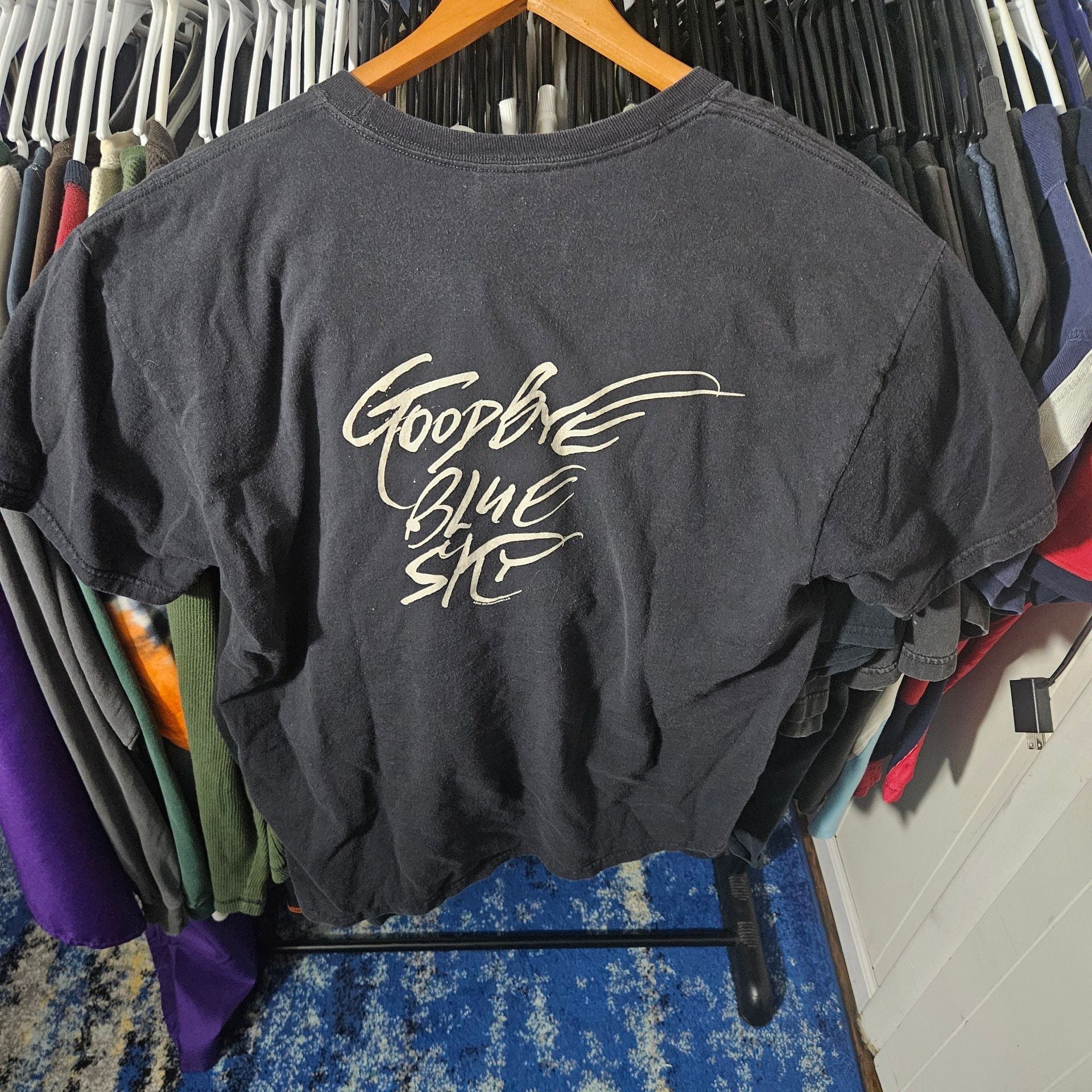 Roger Waters The Wall T-Shirt Large Hanes Heavyweight Goodnight Blue Sky 5