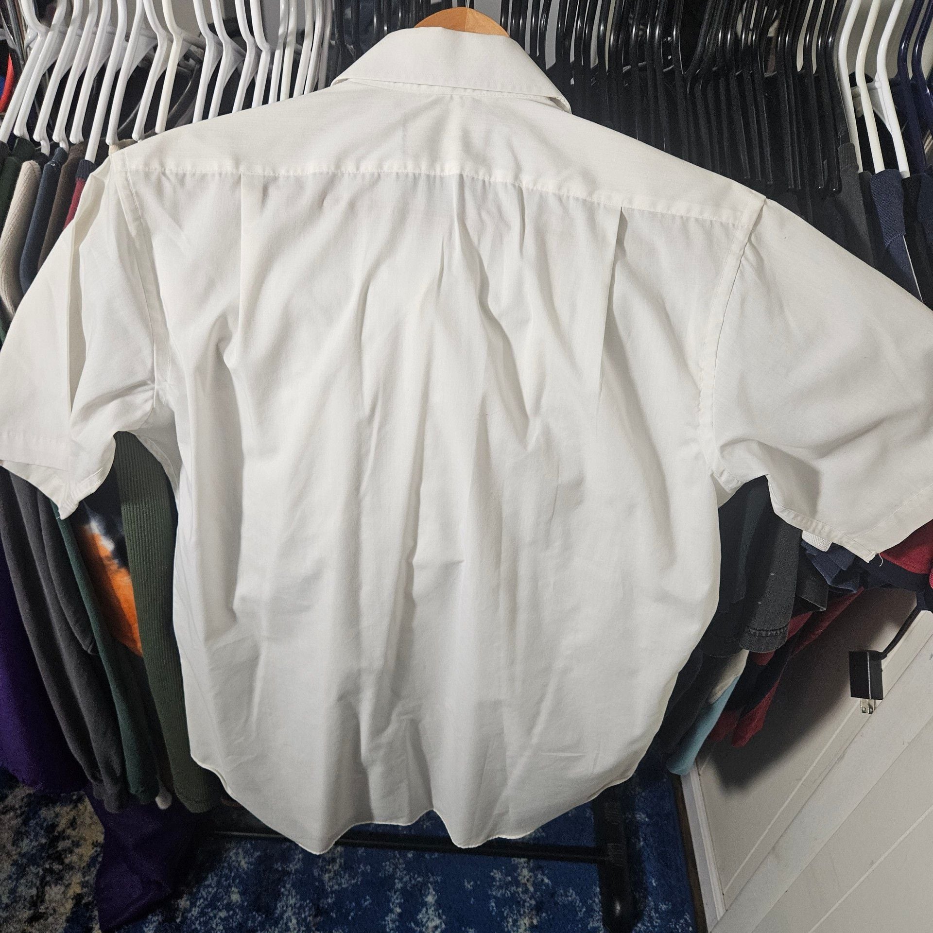 GIVENCHY for Chesa White Short Sleeve Button Down Shirt Made in Korea 6