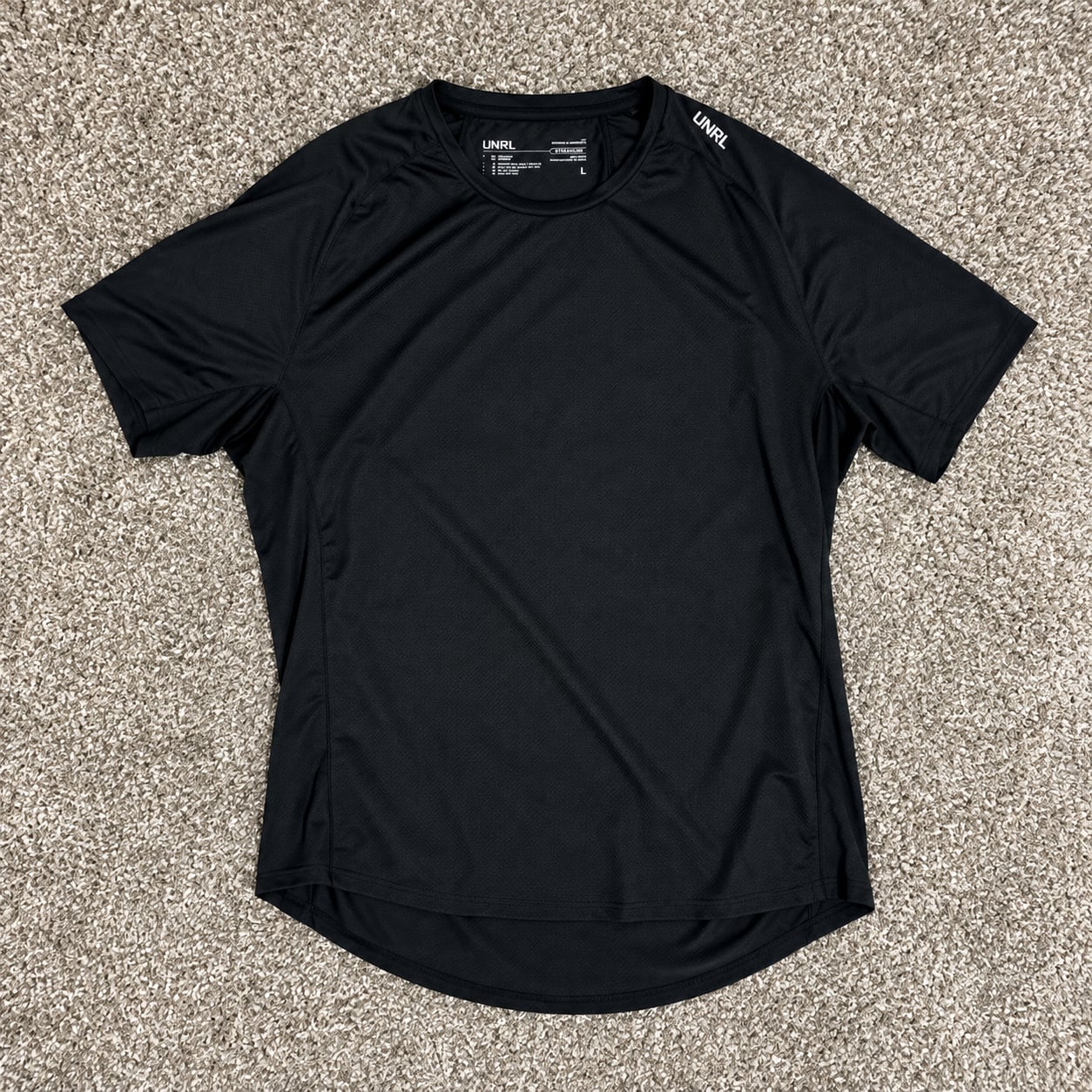 UNRL Streamline T-Shirt Size L Black Athletic Short Sleeve 2