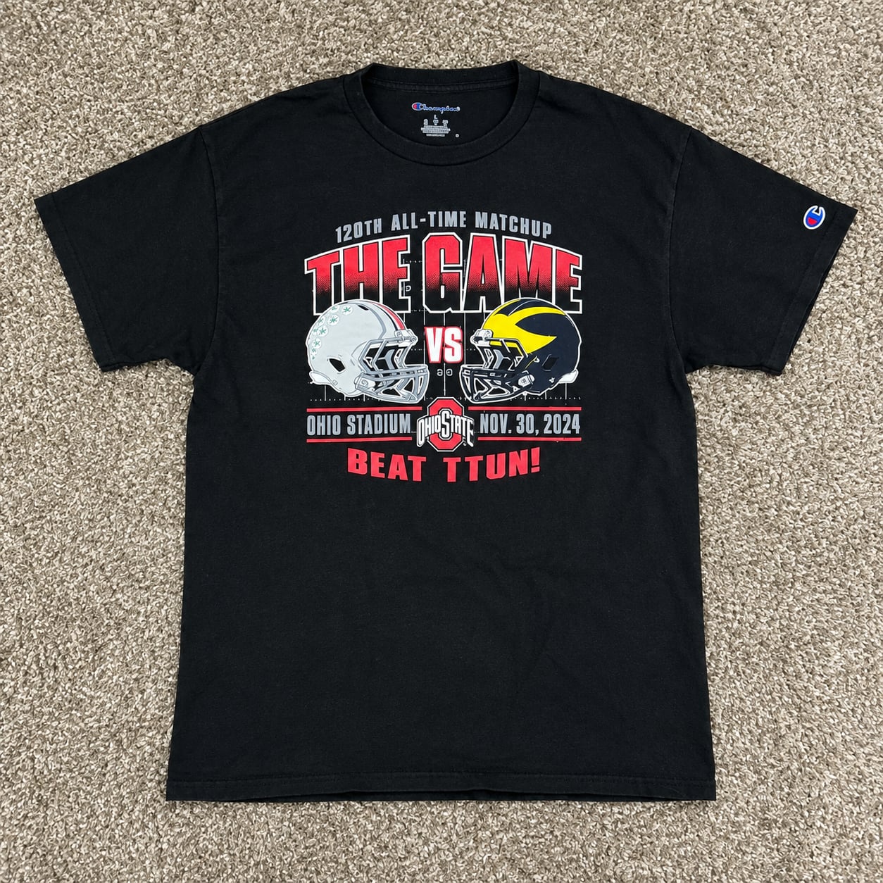 Champion The Game Ohio State Michigan 2024 T-Shirt Size L 2