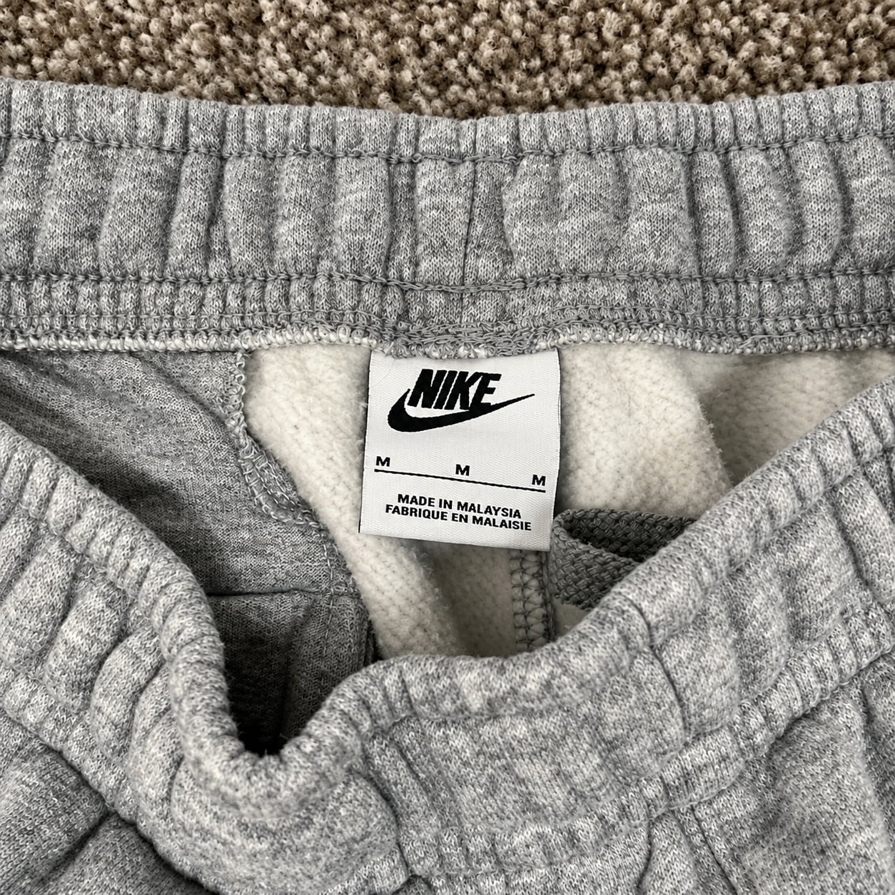 Nike Sweatpants Size M Gray Fleece Joggers 5
