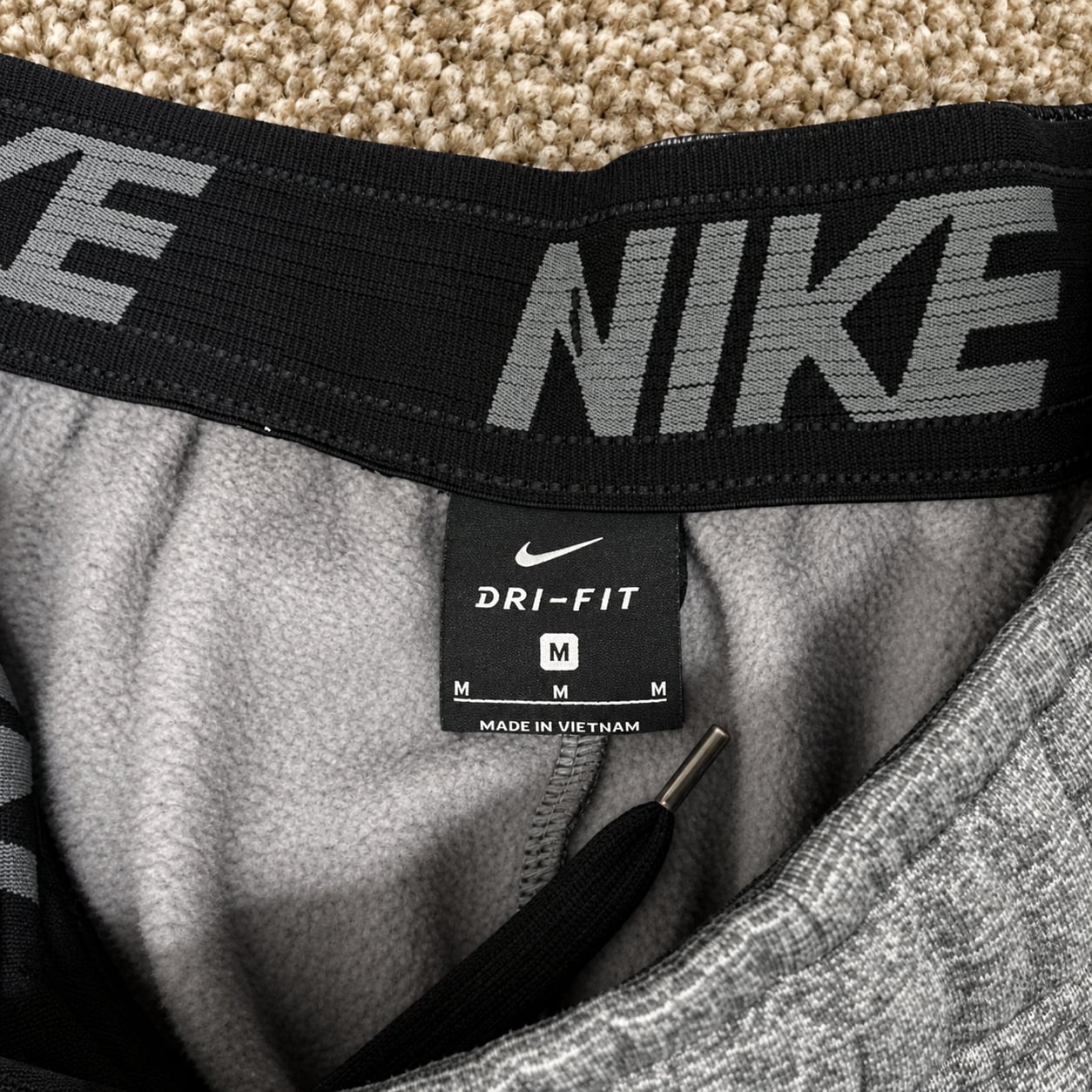 Nike Dri-FIT Tapered Sweatpants Size M Dark Gray 3