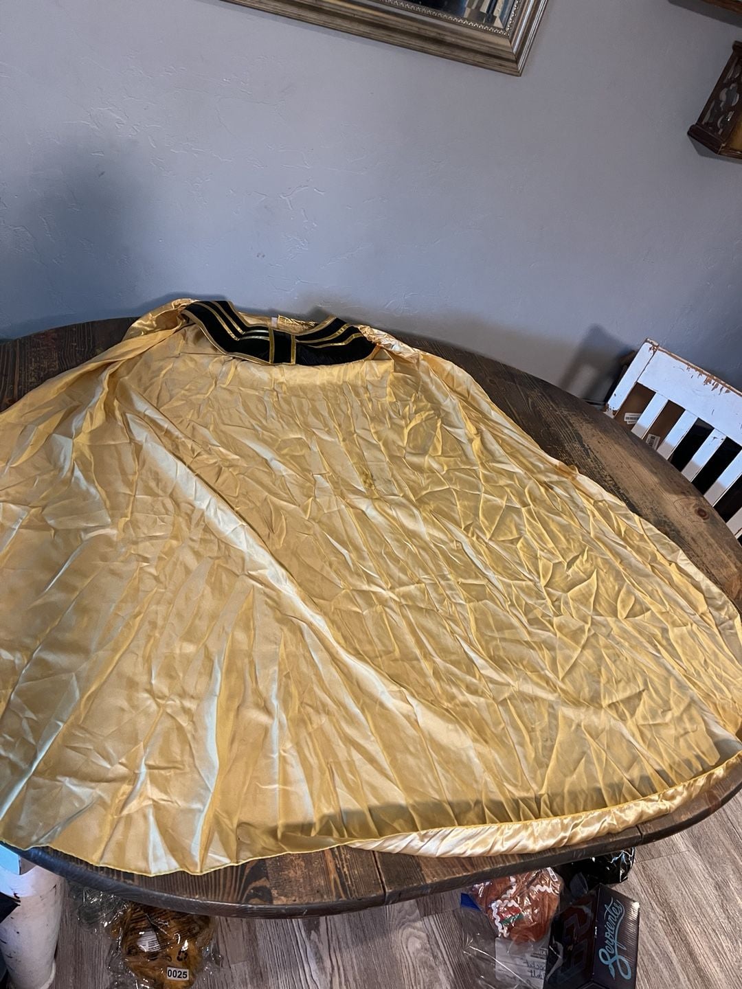 Gold and Black Egyptian Pharaoh King Costume Cape Cloak 2