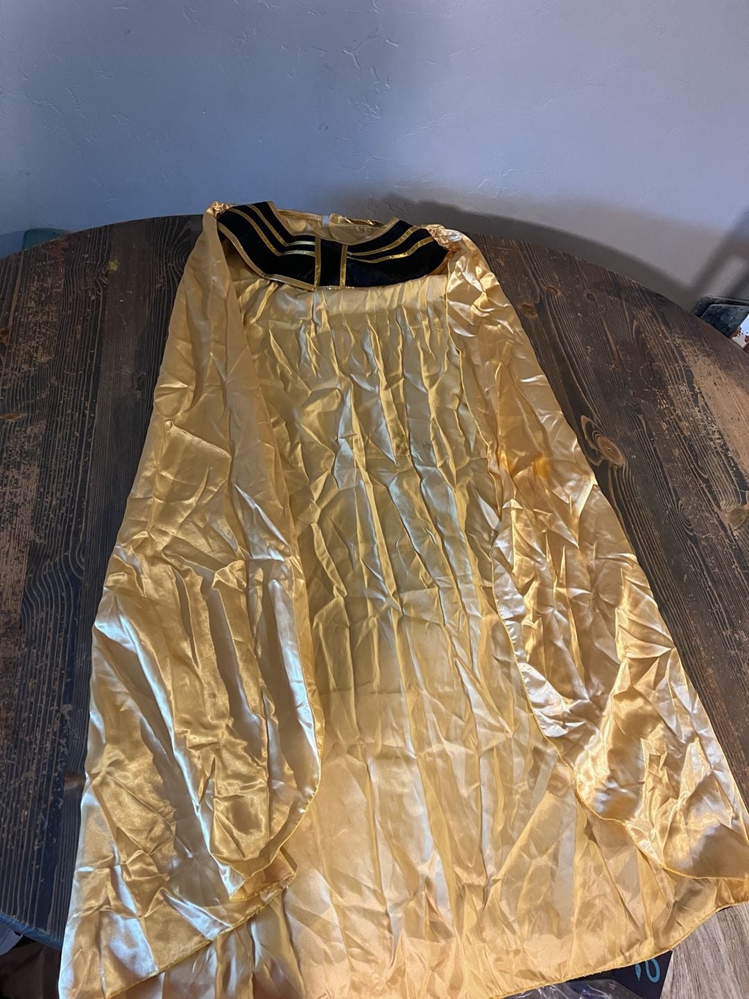 Gold and Black Egyptian Pharaoh King Costume Cape Cloak 3