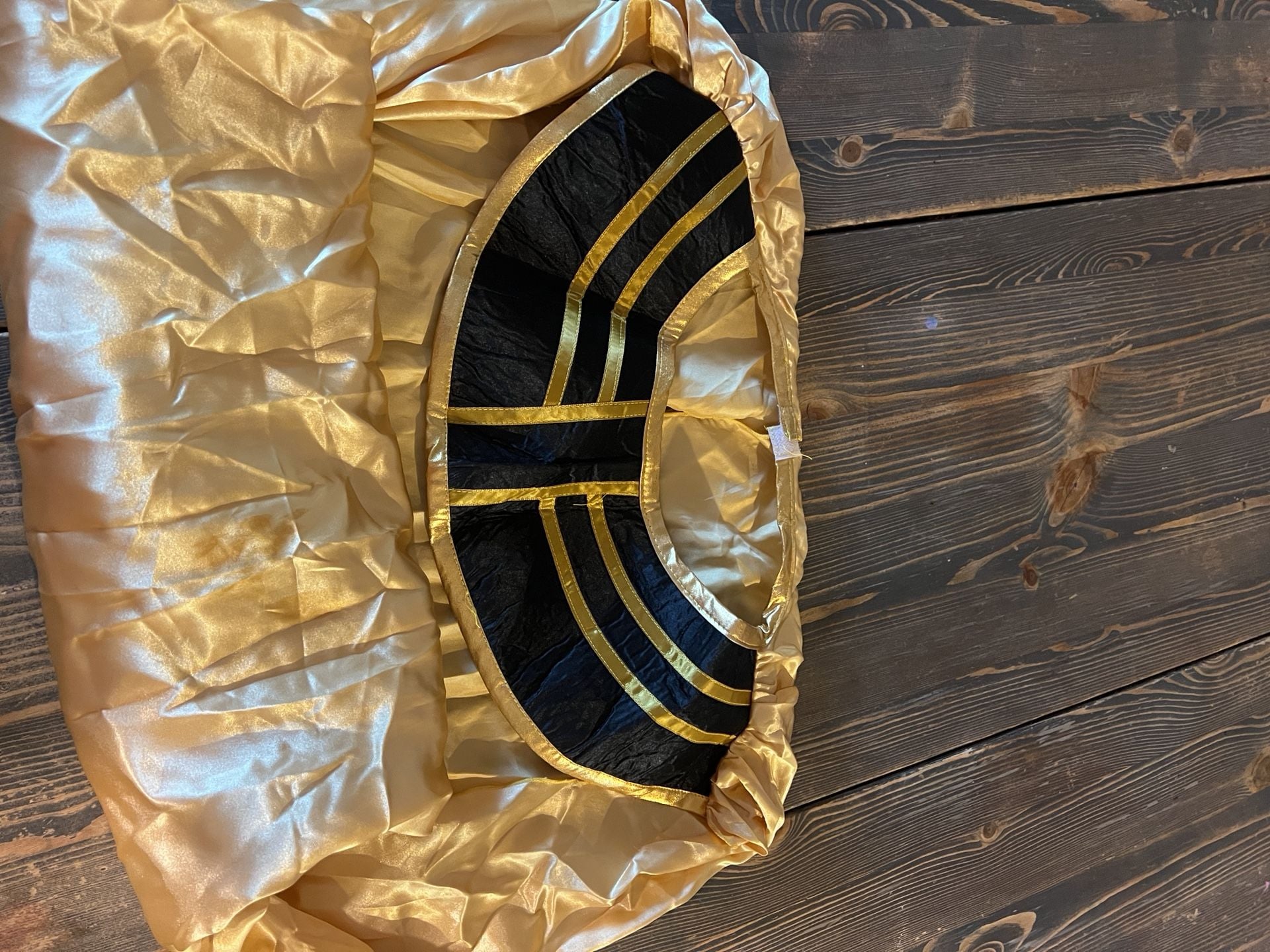 Gold and Black Egyptian Pharaoh King Costume Cape Cloak 5