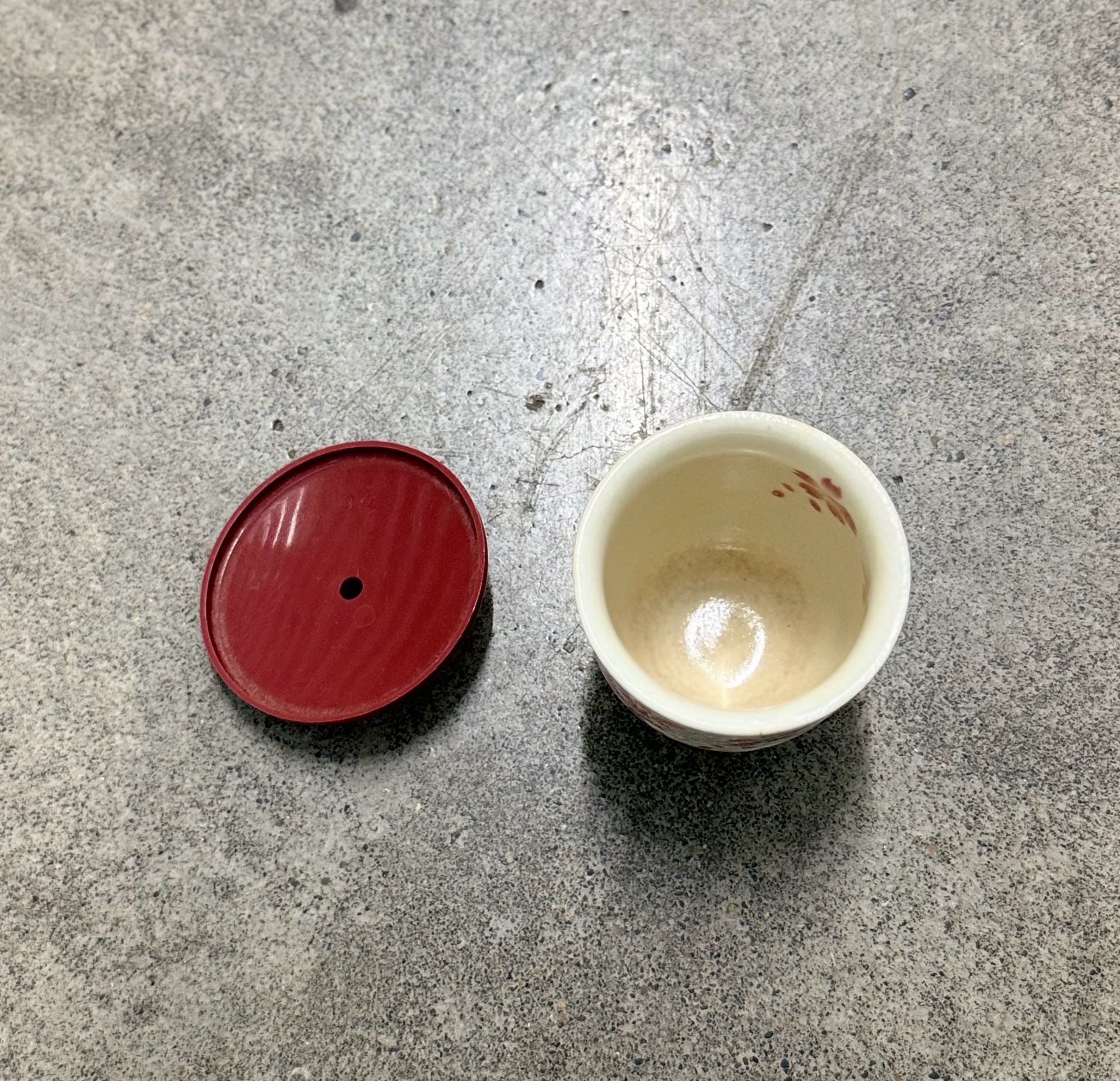 Japanese Ceramic Tea Cup With Lid Cherry Blossom 2