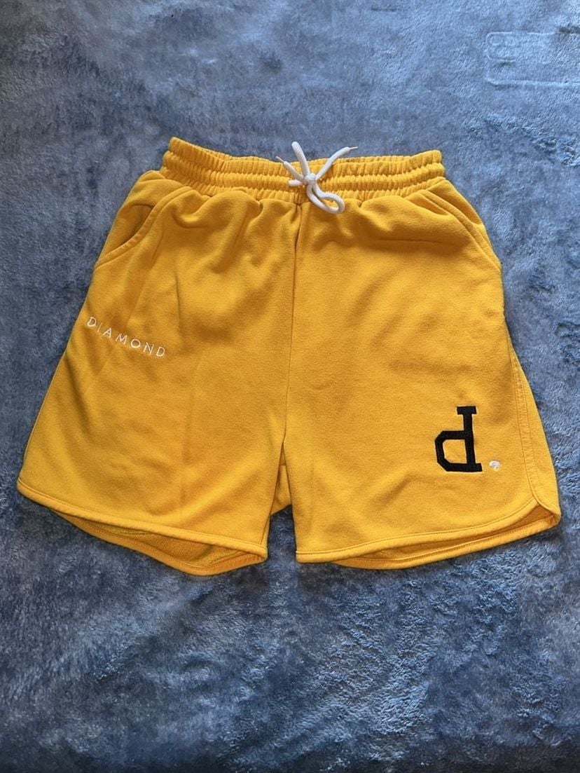 Diamond Supply Co. Sweat Shorts Size S Yellow 2