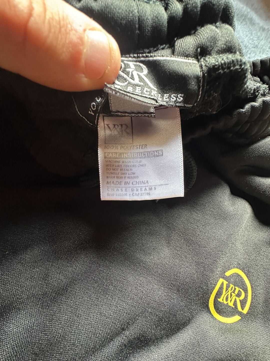 Young & Reckless Track Pants Size L Black Yellow Side Tape Logo 5