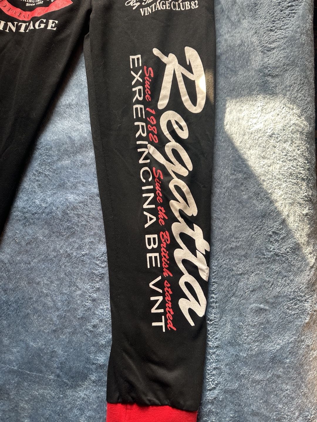 Sailing Sports Regatta Sweatpants Black Red Graphic 3