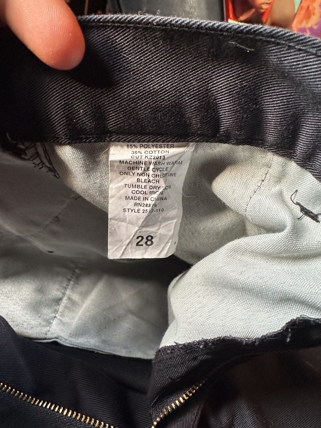 Pants 28 Black Straight Leg Utility Work Pants 3