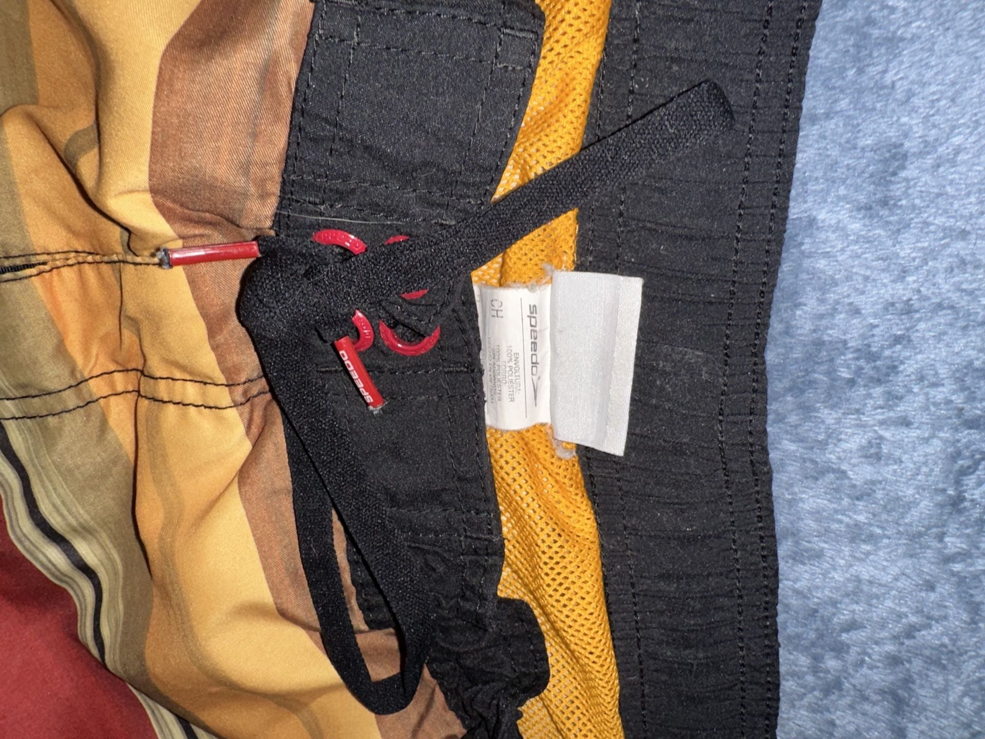 Speedo Swim Trunks Size S Multi-Color Striped Boardshorts 4