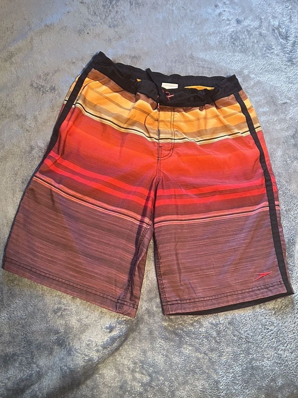 Speedo Swim Trunks Size S Multi-Color Striped Boardshorts 2