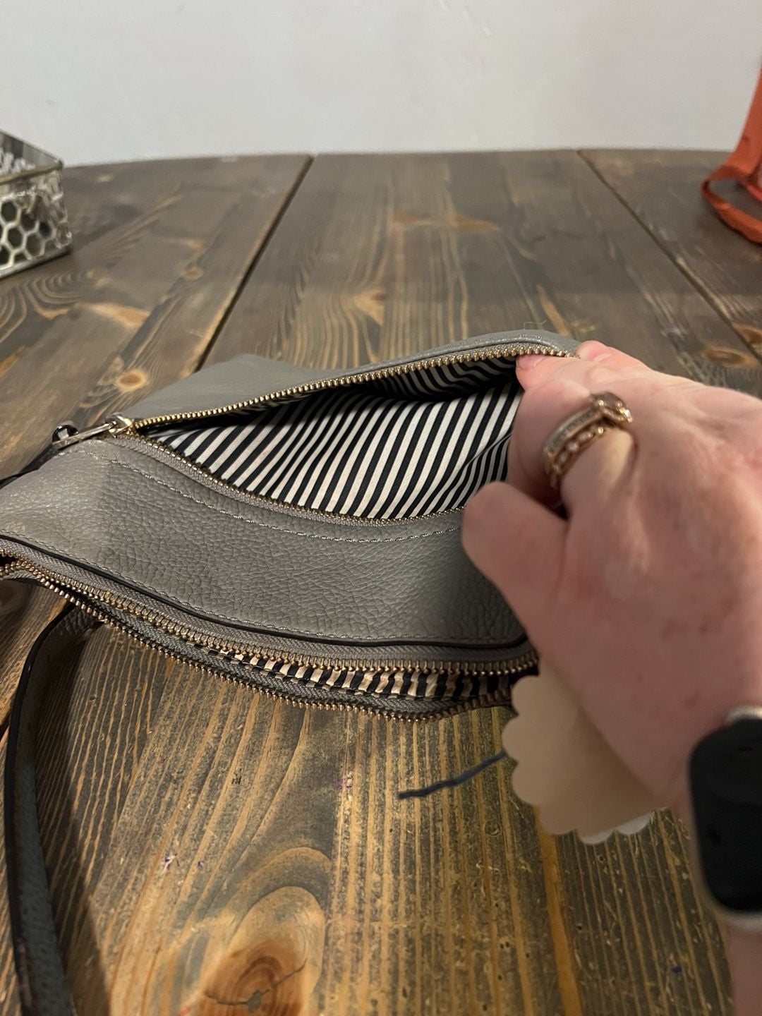 Kate Spade Gray Leather Crossbody Bag 7