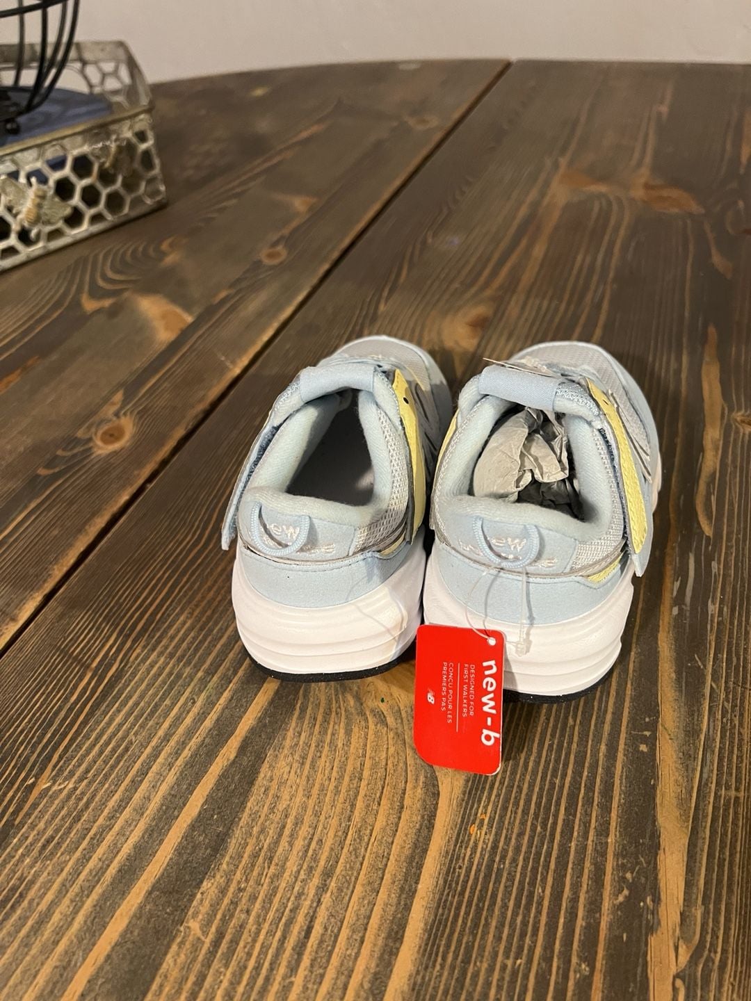 New Balance 997R Toddler Size 8 Wide Light Blue Yellow Sneakers 3