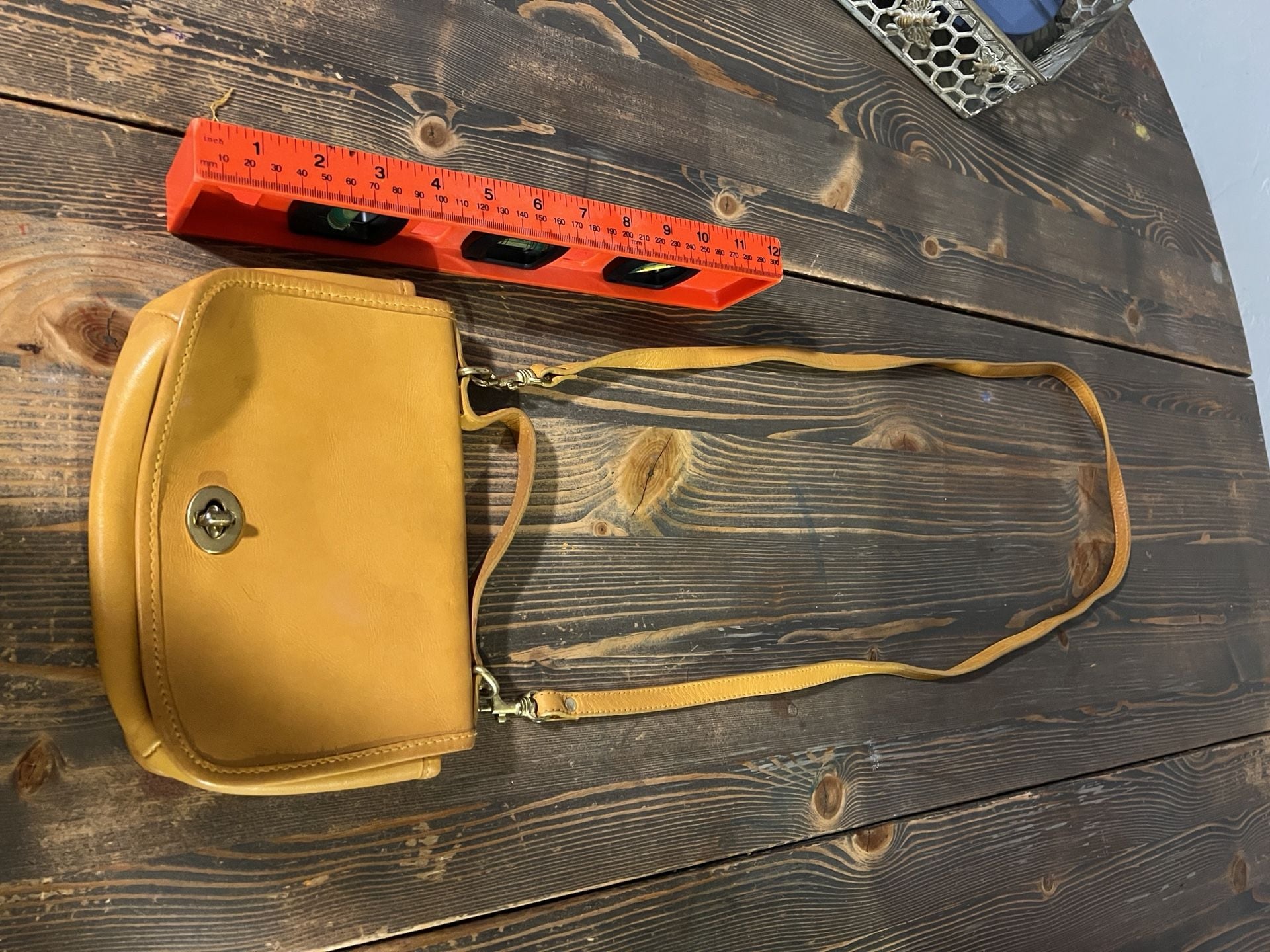 Hunt Club Yellow Leather Crossbody Bag 3