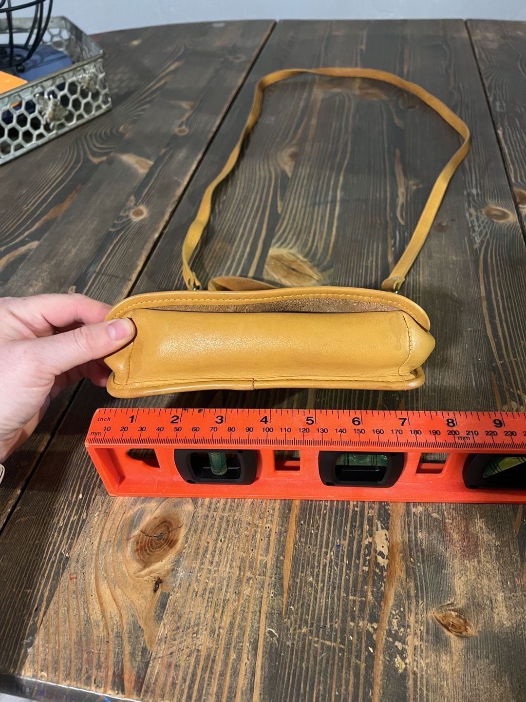 Hunt Club Yellow Leather Crossbody Bag 4