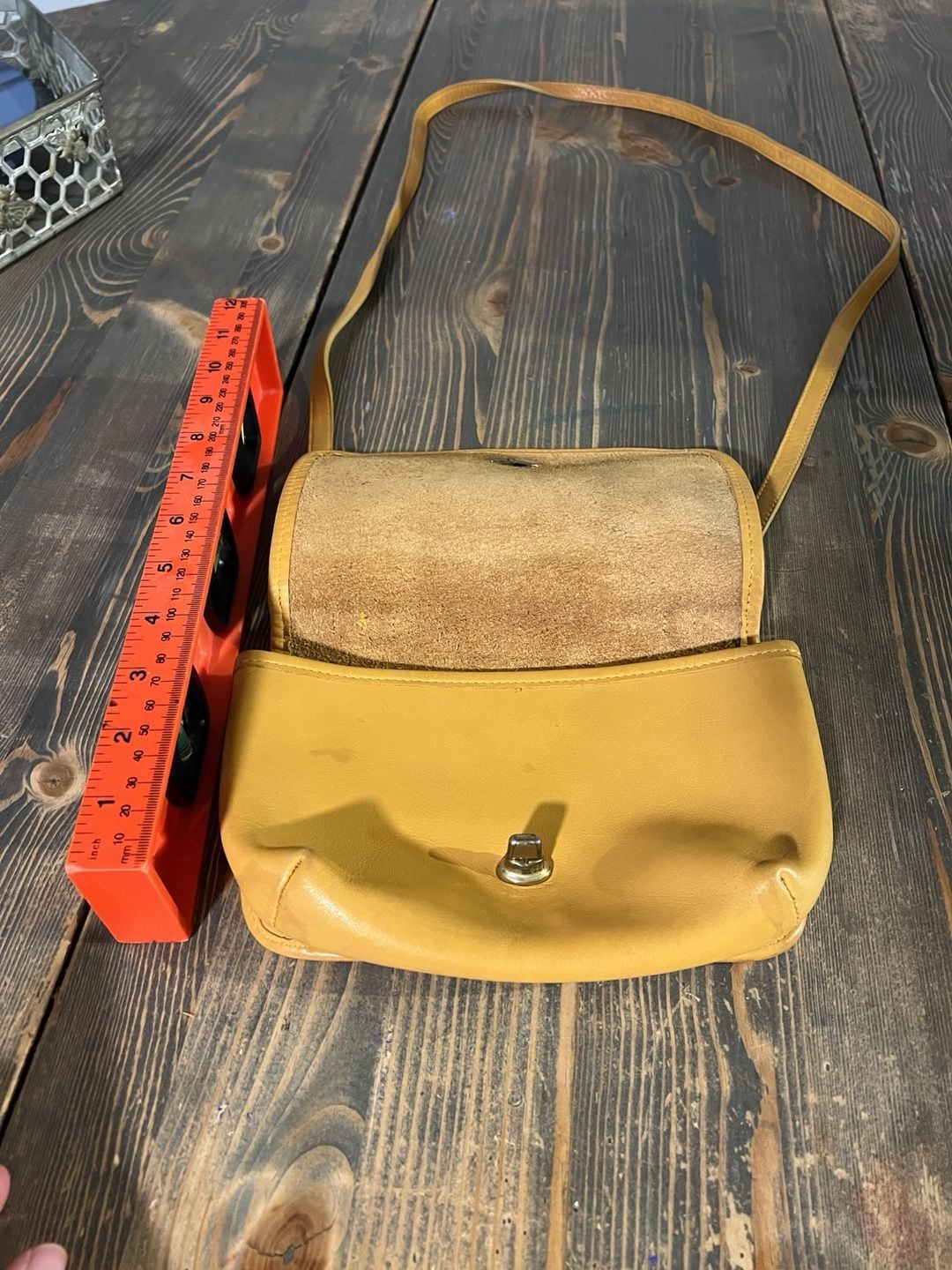 Hunt Club Yellow Leather Crossbody Bag 5