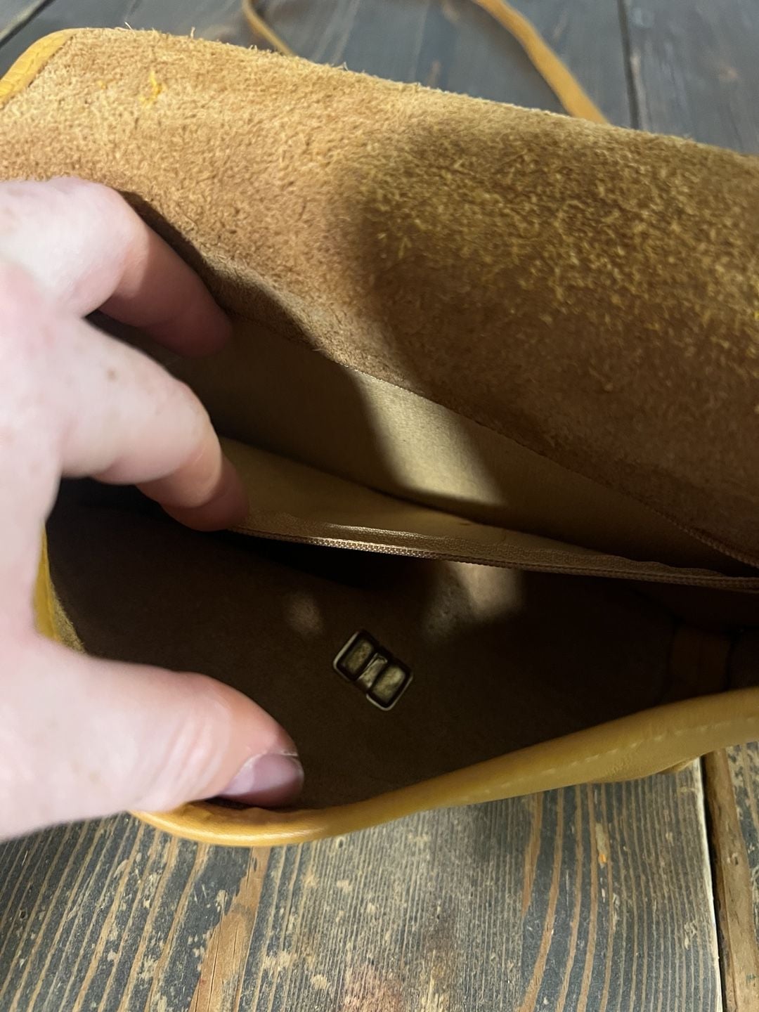 Hunt Club Yellow Leather Crossbody Bag 8