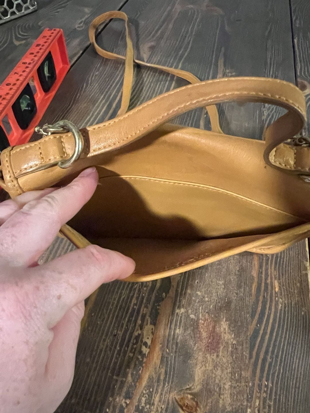 Hunt Club Yellow Leather Crossbody Bag 9