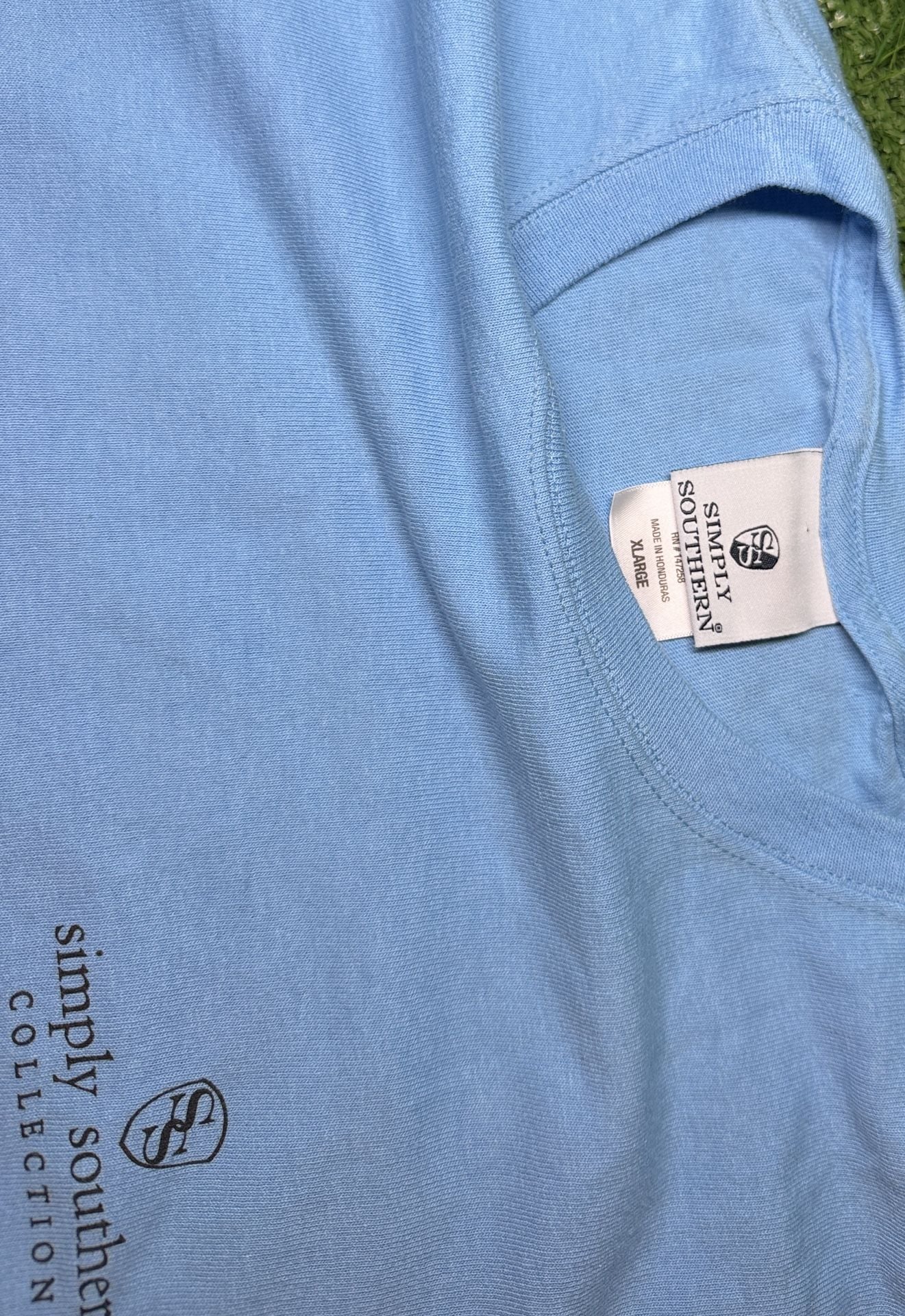 Simply Southern Good Ol Boys T-Shirt XL Light Blue Graphic Dog 4