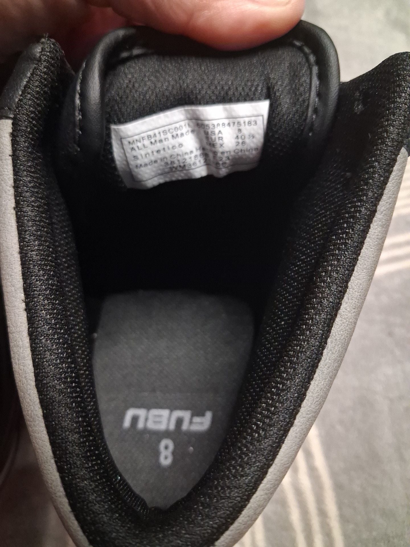 FUBU Black Gray High Top Sneakers 9