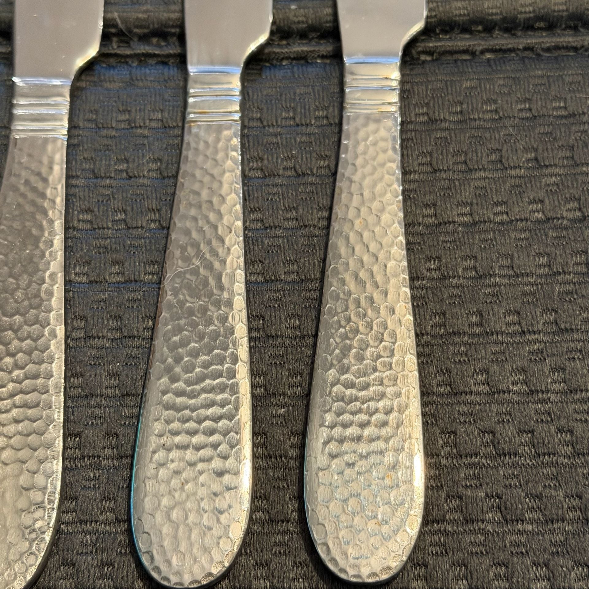 Towle Everyday Logan Hammered Stainless Dinner Knives Set of 4 2