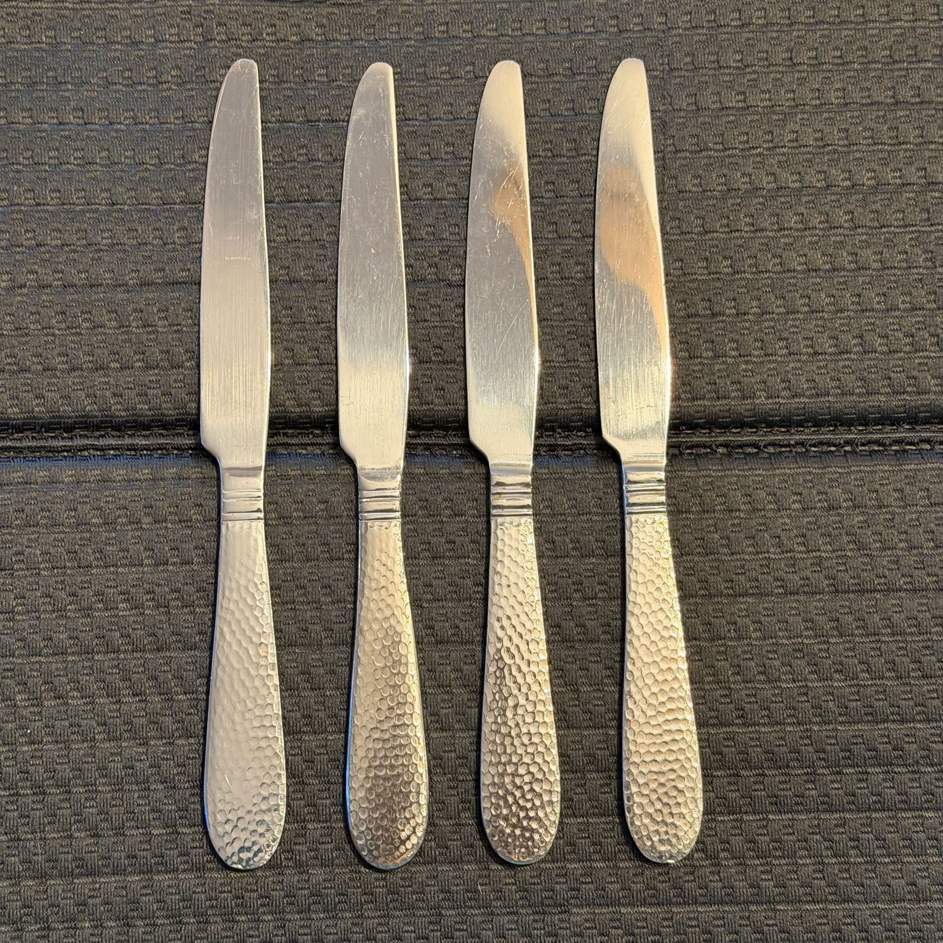 Towle Everyday Logan Hammered Stainless Dinner Knives Set of 4 9