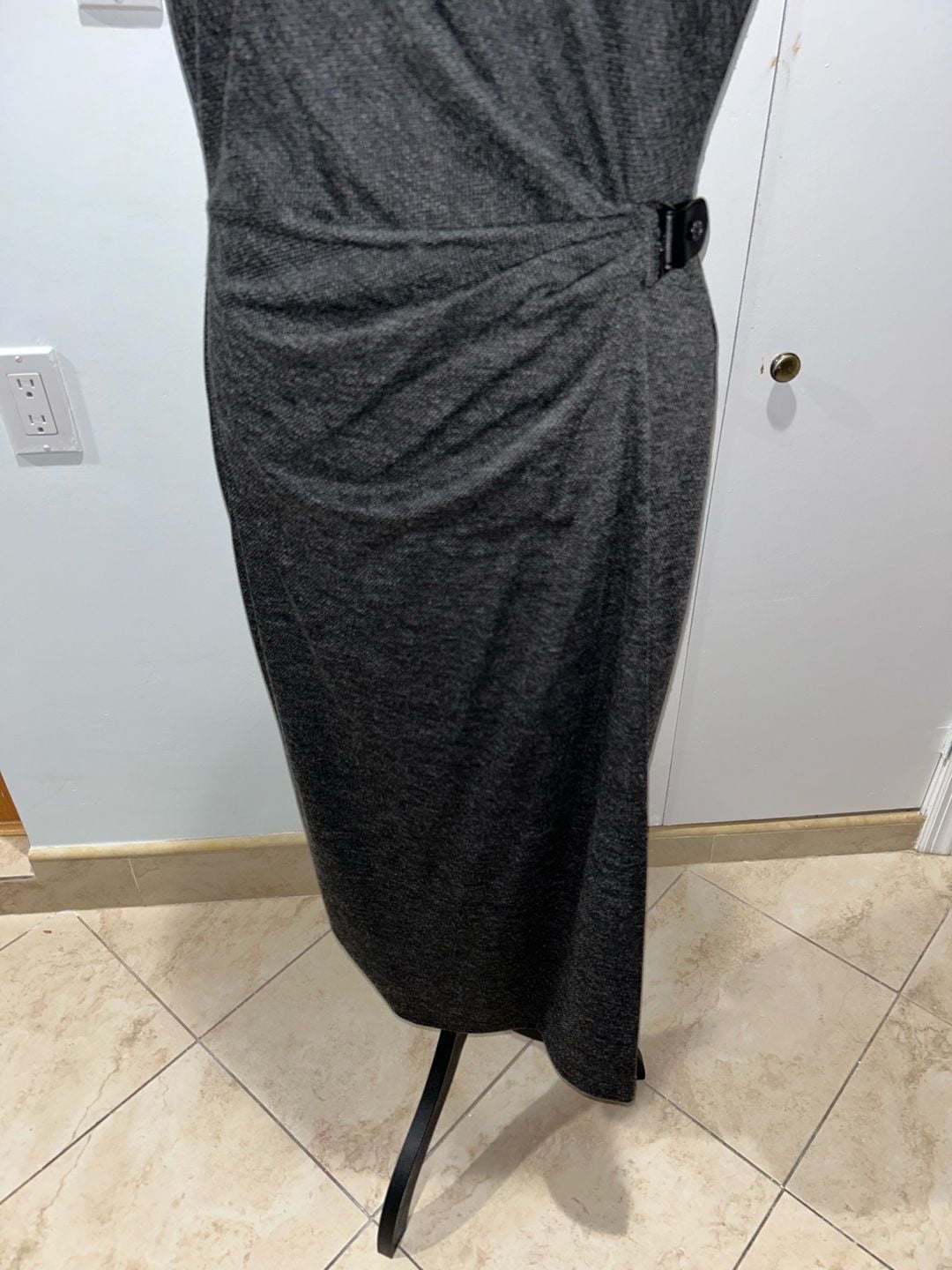 Lauren Ralph Lauren Women's Charcoal Grey Sleeveless Midi Dress 7