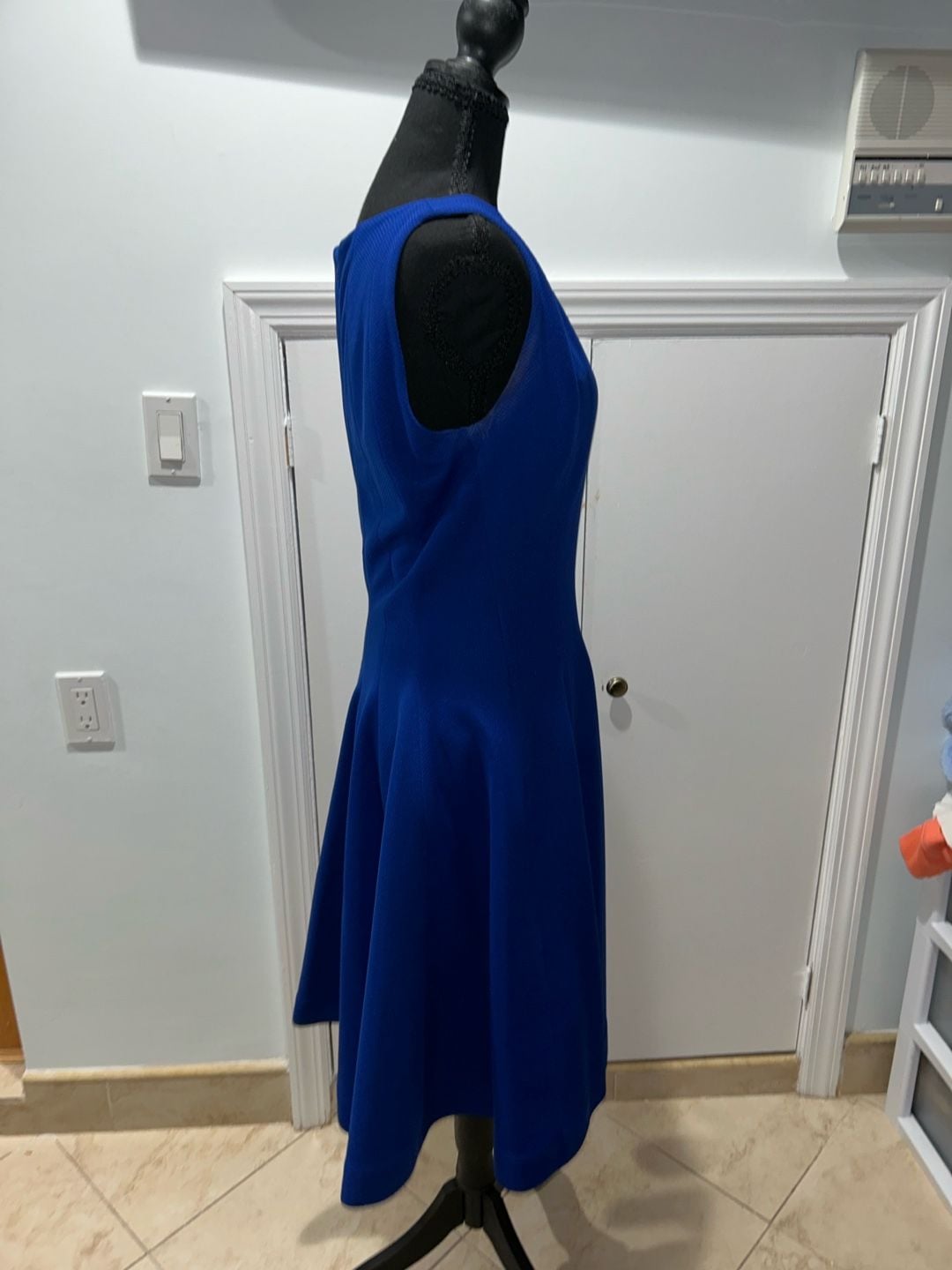 b michael AMERICA RED collection Dress Size 6 Blue Textured Fit and Flare 4