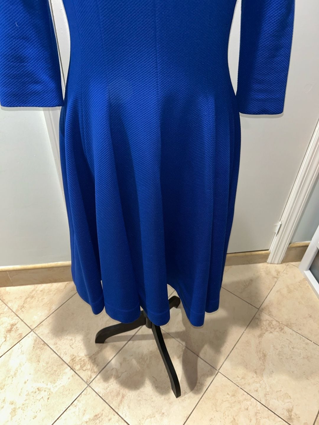 b michael AMERICA RED collection Dress Size 6 Blue Textured Fit and Flare 8