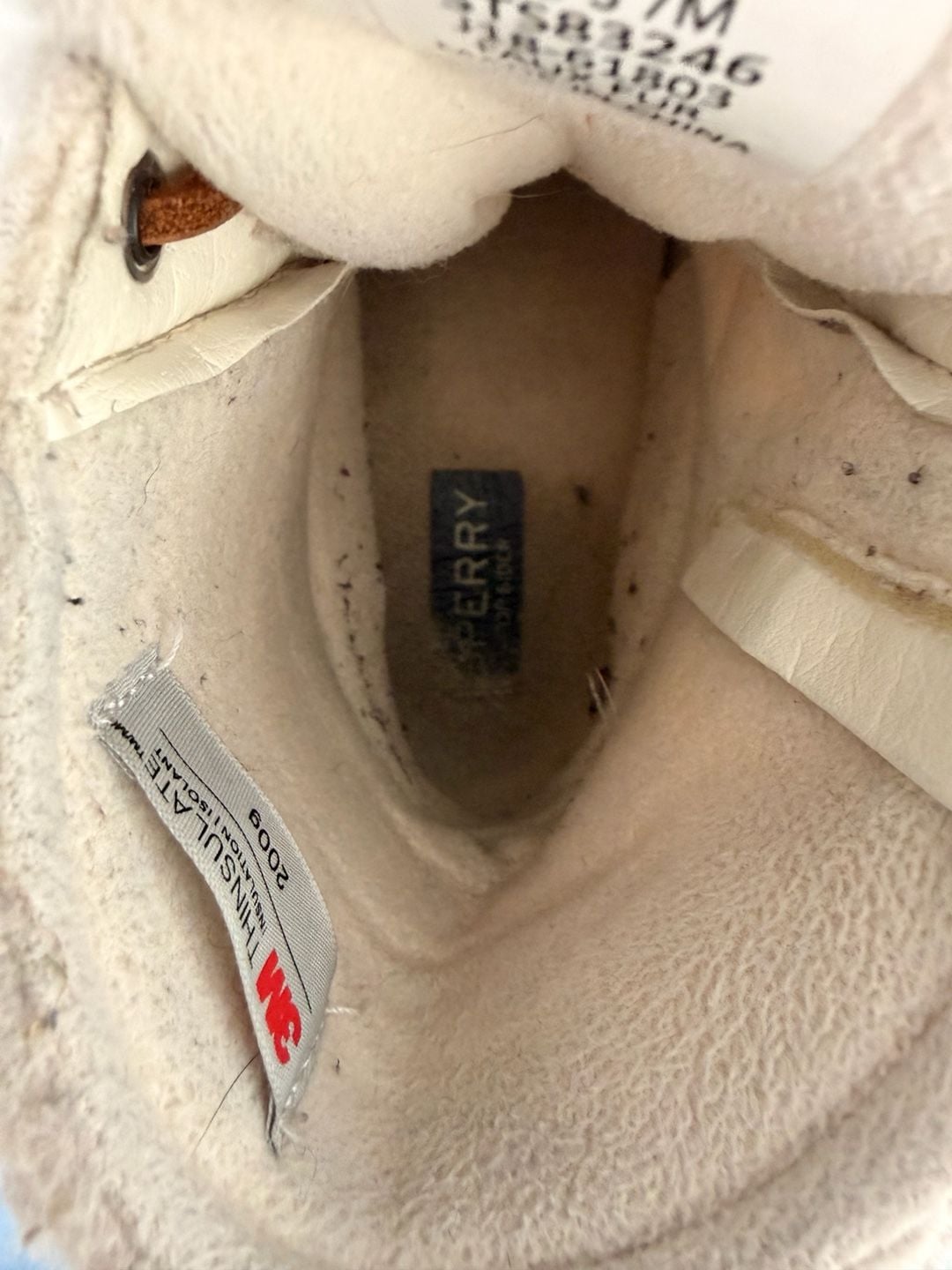 Sperry Saltwater Duck Boots Size 7M Ivory Sherpa 7