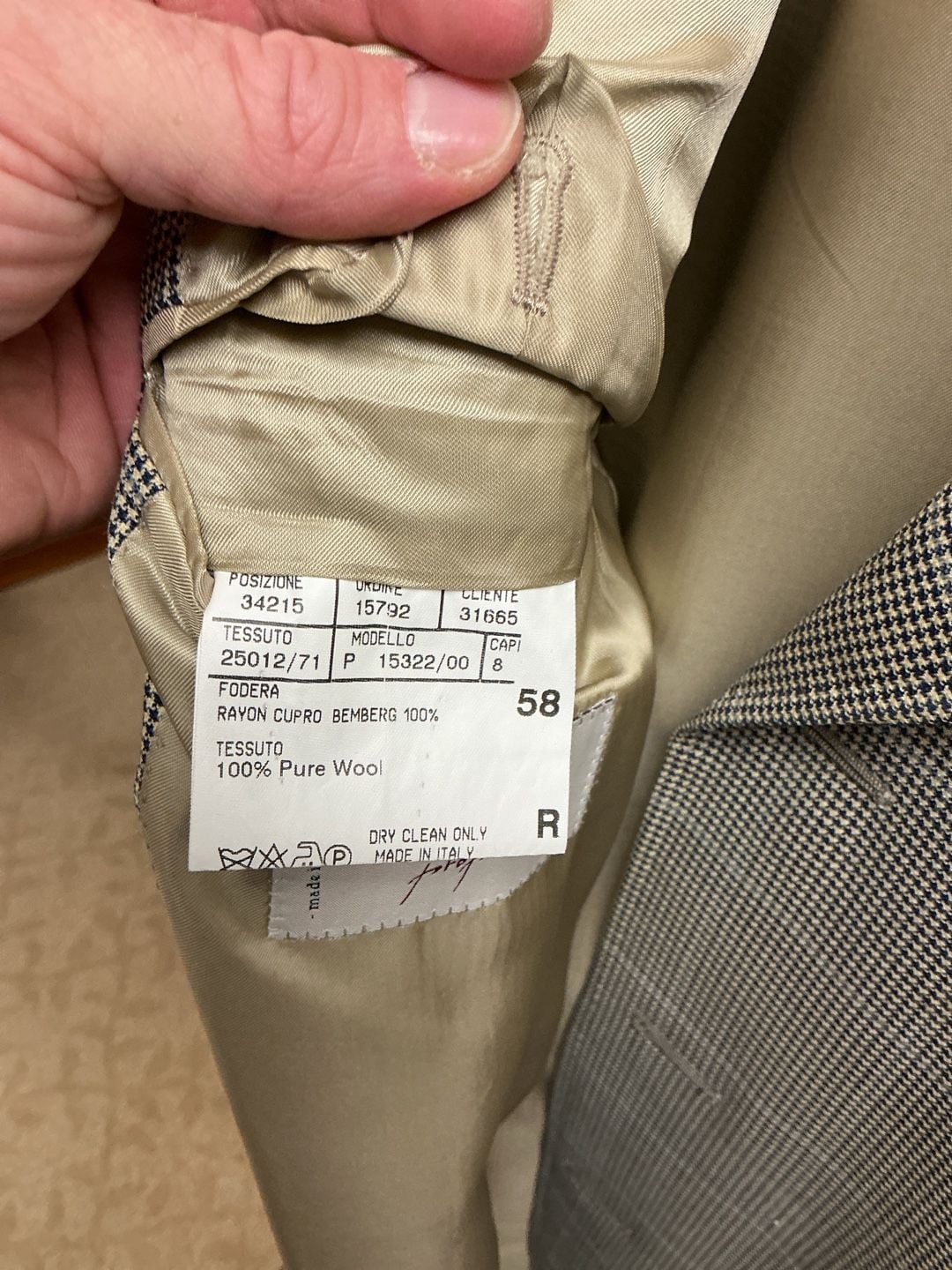 Canali Proposta Blazer Size 58R Houndstooth Wool Sport Coat 4