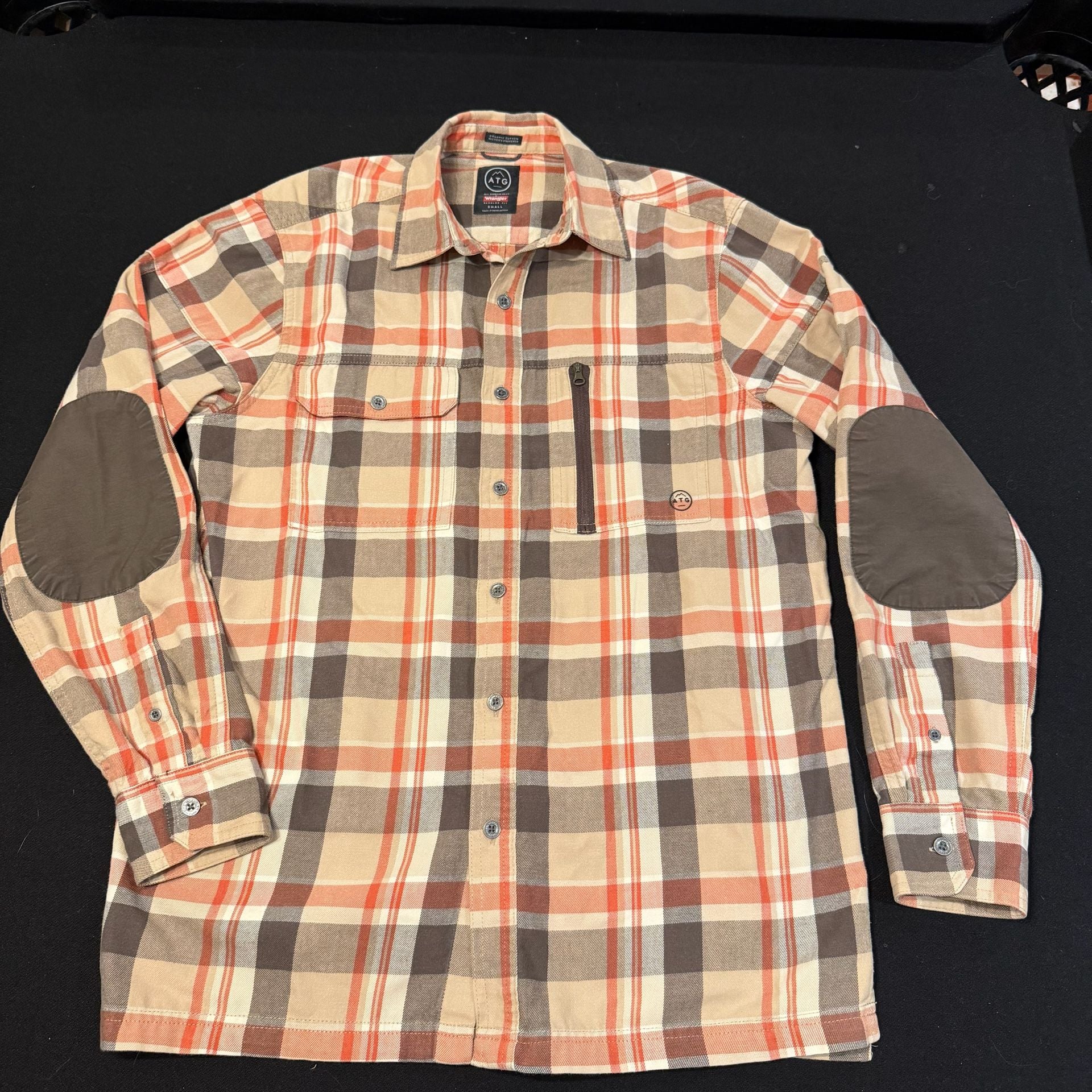 Wrangler ATG Plaid Long Sleeve Button-Up Shirt Sz Small 2