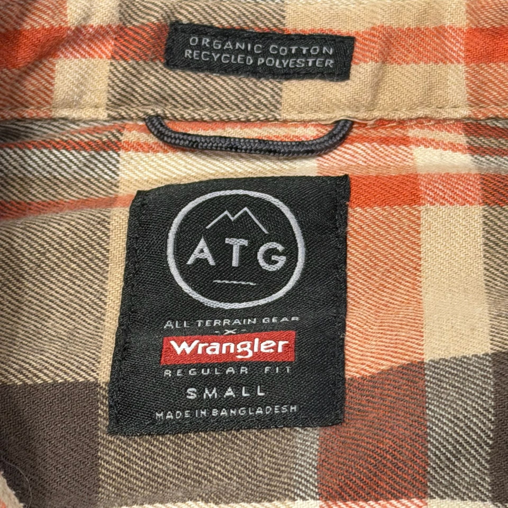 Wrangler ATG Plaid Long Sleeve Button-Up Shirt Sz Small 12