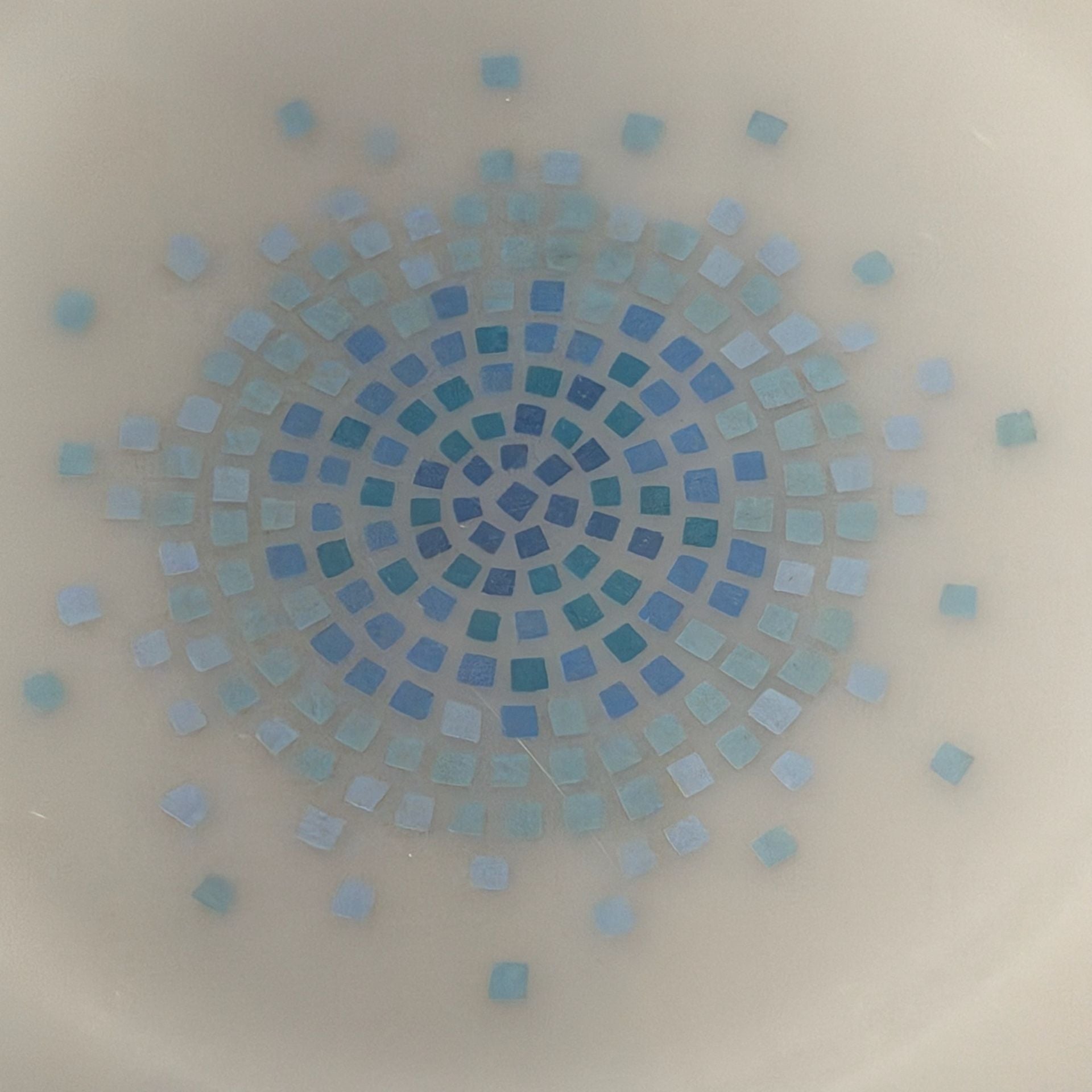 Anchor Hocking Blue Mosaic 10” Plates Set of 4 2