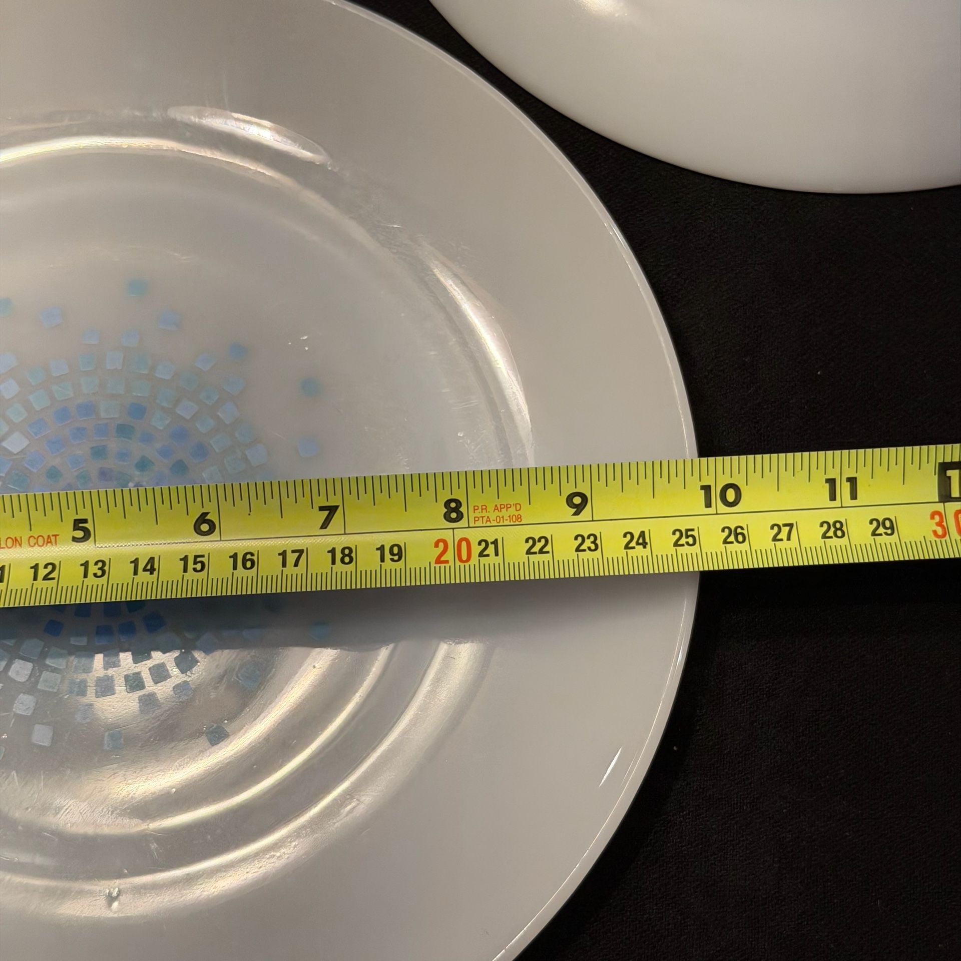 Anchor Hocking Blue Mosaic 10” Plates Set of 4 5