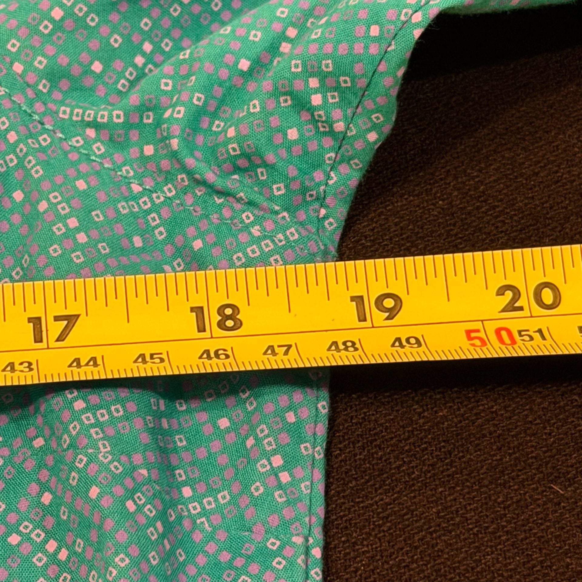 Cinch Womens Teal Medallion Print/Pink Plaid Long Sleeve Button Down Shirt 12