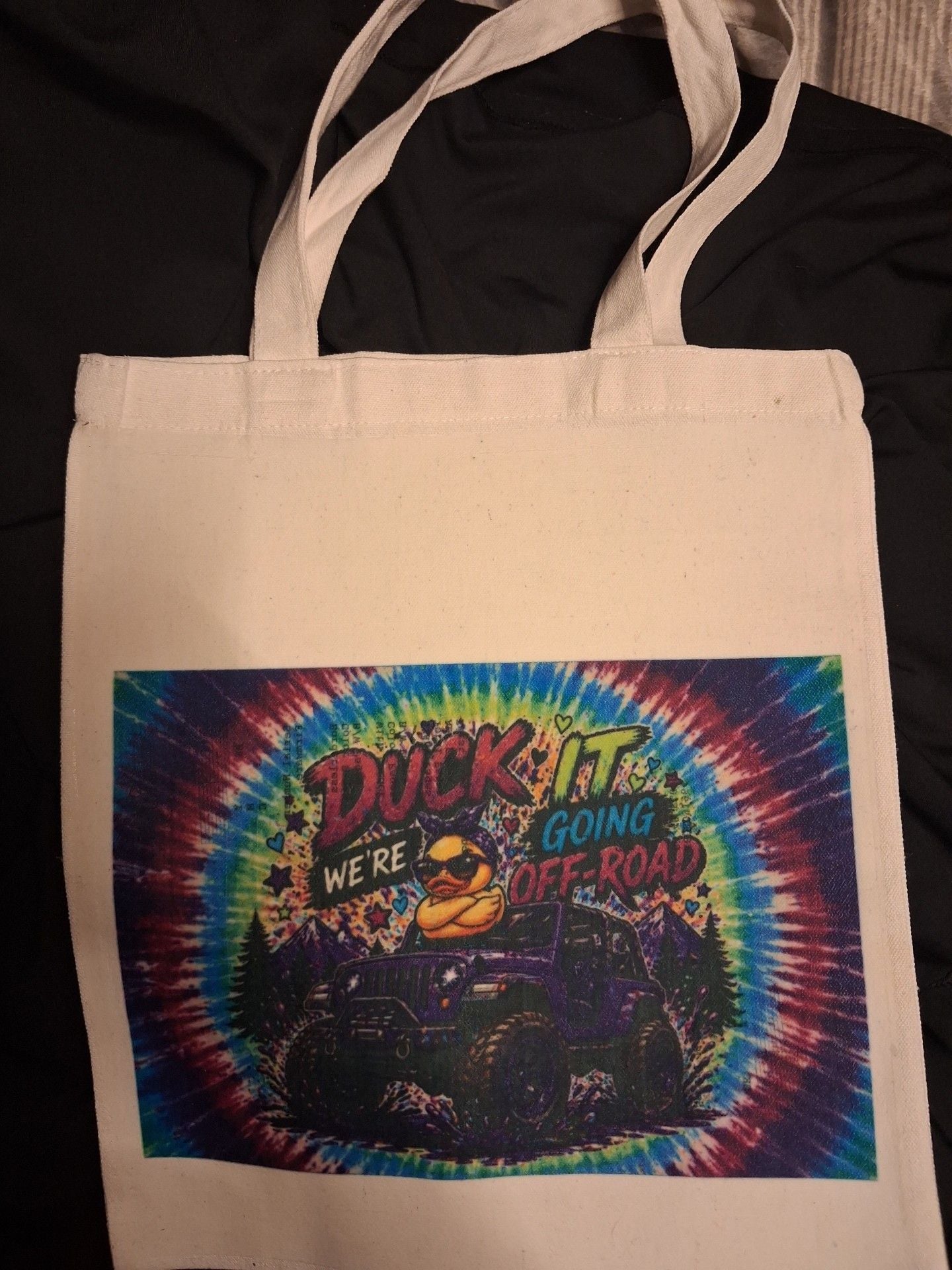 Duck It We Are Going Off Road Canvas Tote Bag 3