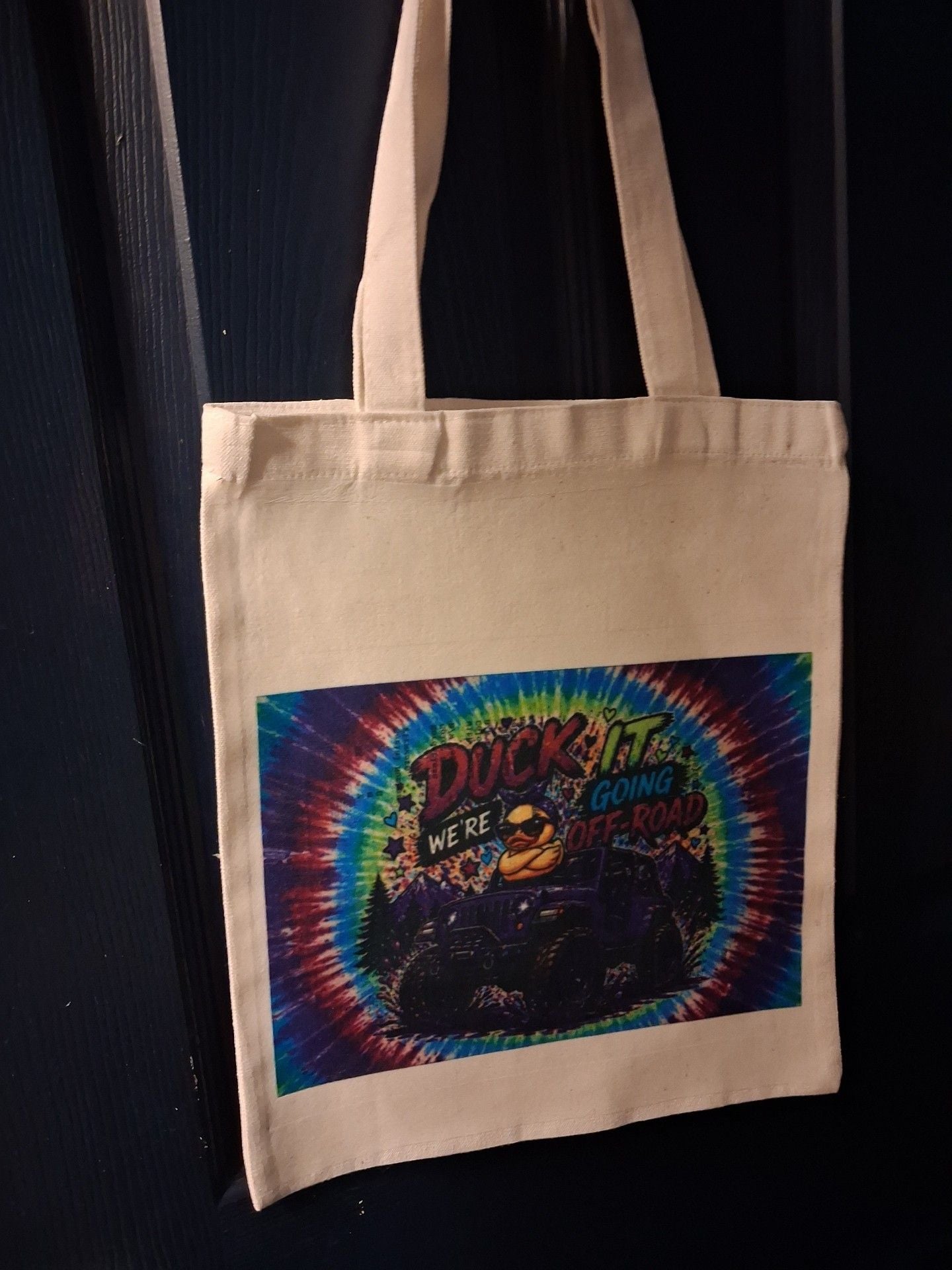 Duck It We Are Going Off Road Canvas Tote Bag 4