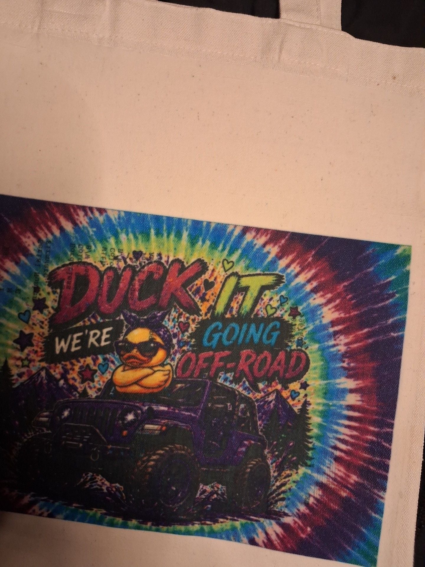 Duck It We Are Going Off Road Canvas Tote Bag 8