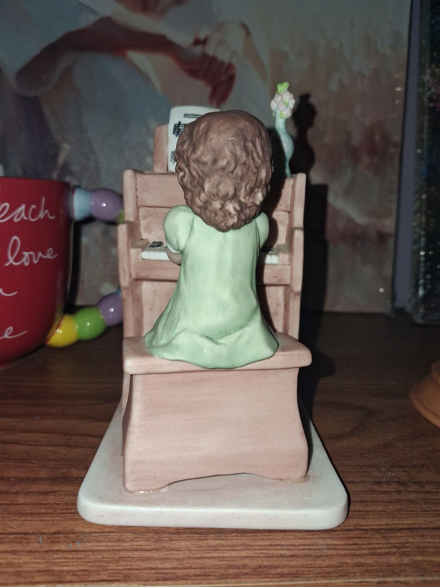 Bessie Pease Gutmann Collectable Girl Playing Piano Porcelain ..., 3