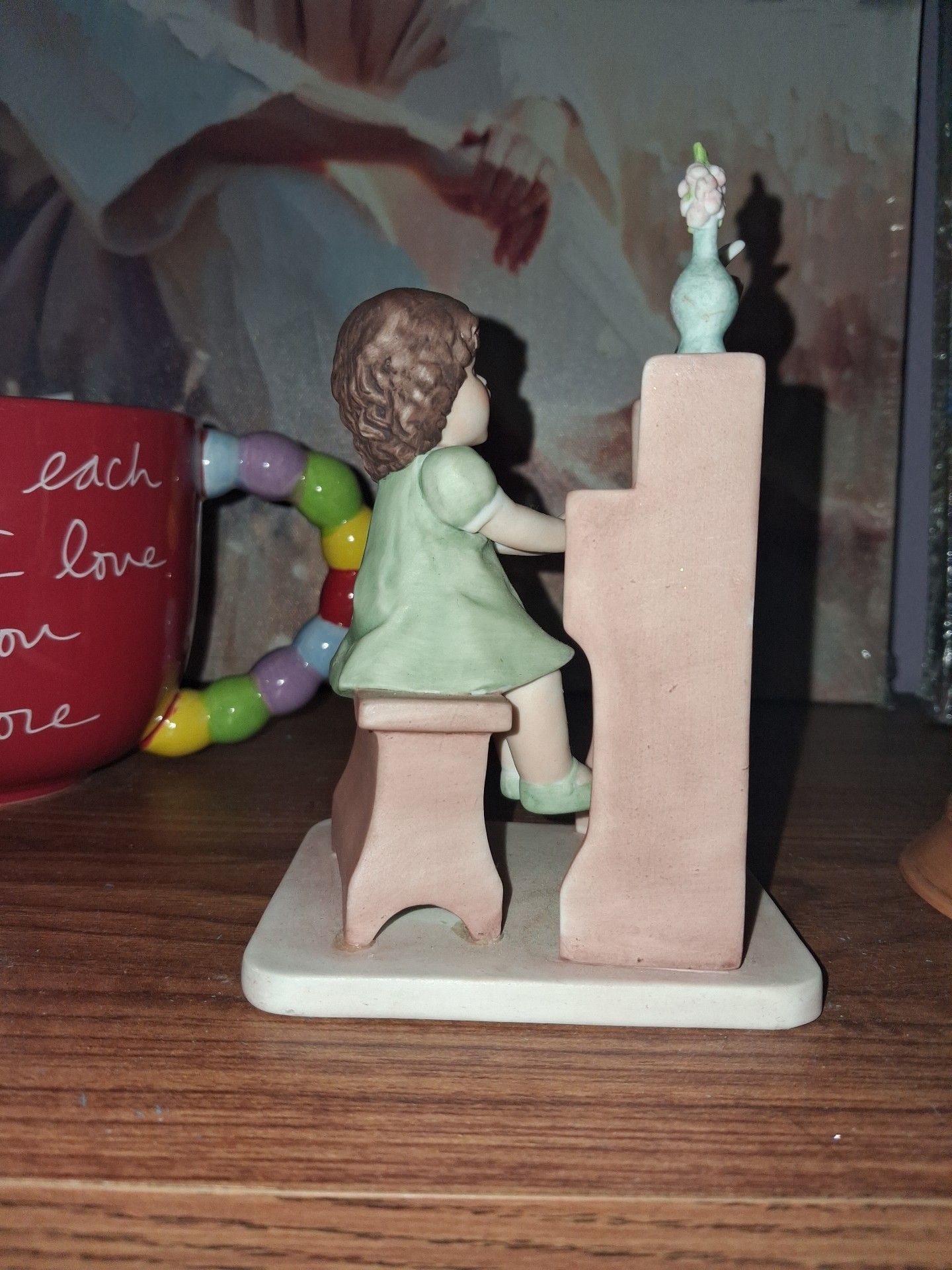Bessie Pease Gutmann Collectable Girl Playing Piano Porcelain ..., 4