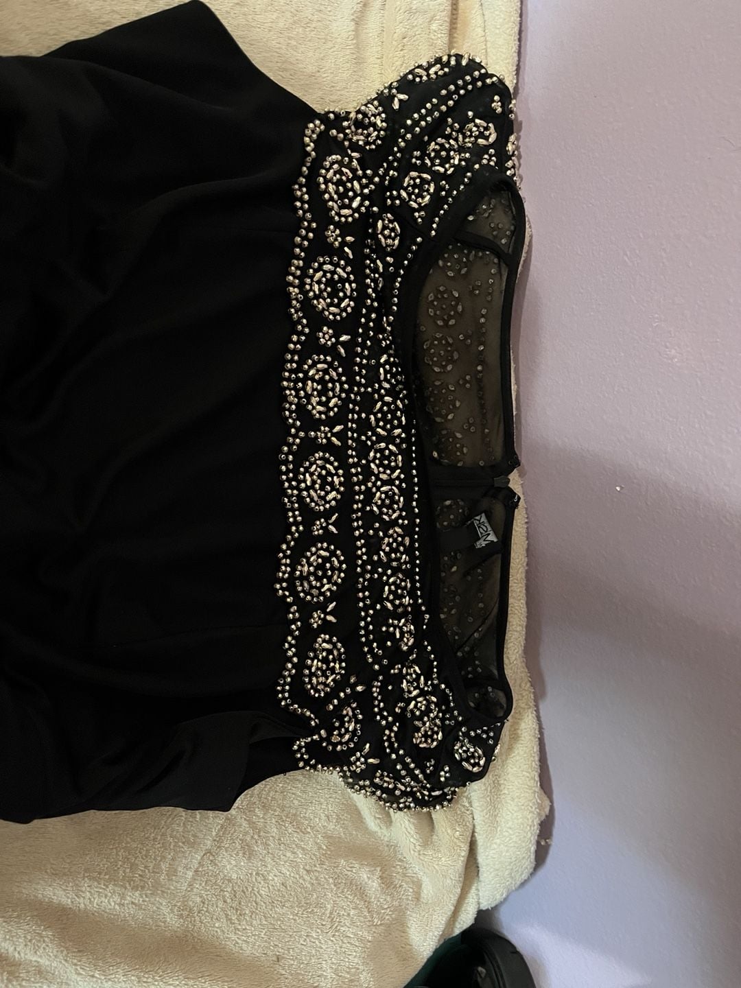 MSK Black Beaded Dress Size 18W 2