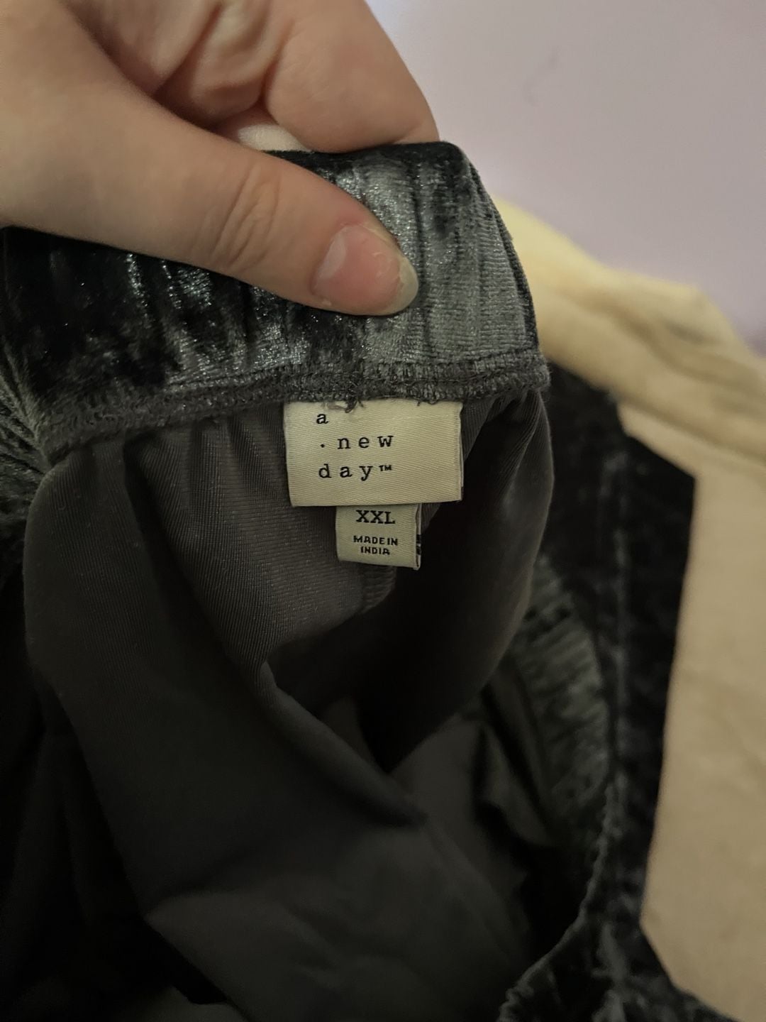 A New Day Crushed Velvet Pants Size XXL Grey 2