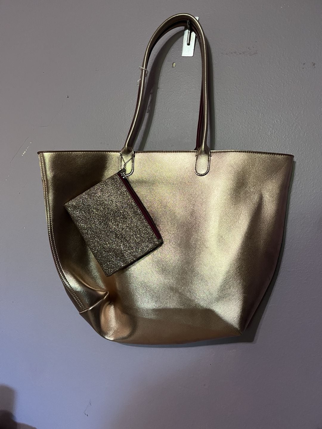 Bath & Body Works Metallic Pink Large Tote With... 2