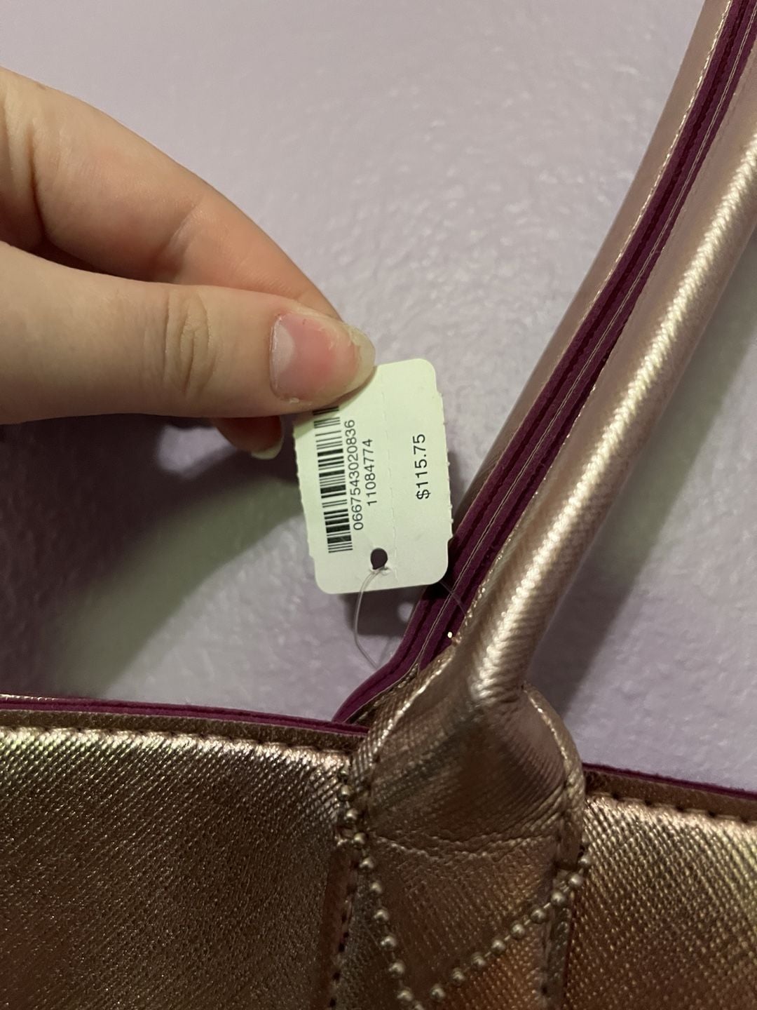 Bath & Body Works Metallic Pink Large Tote With... 4